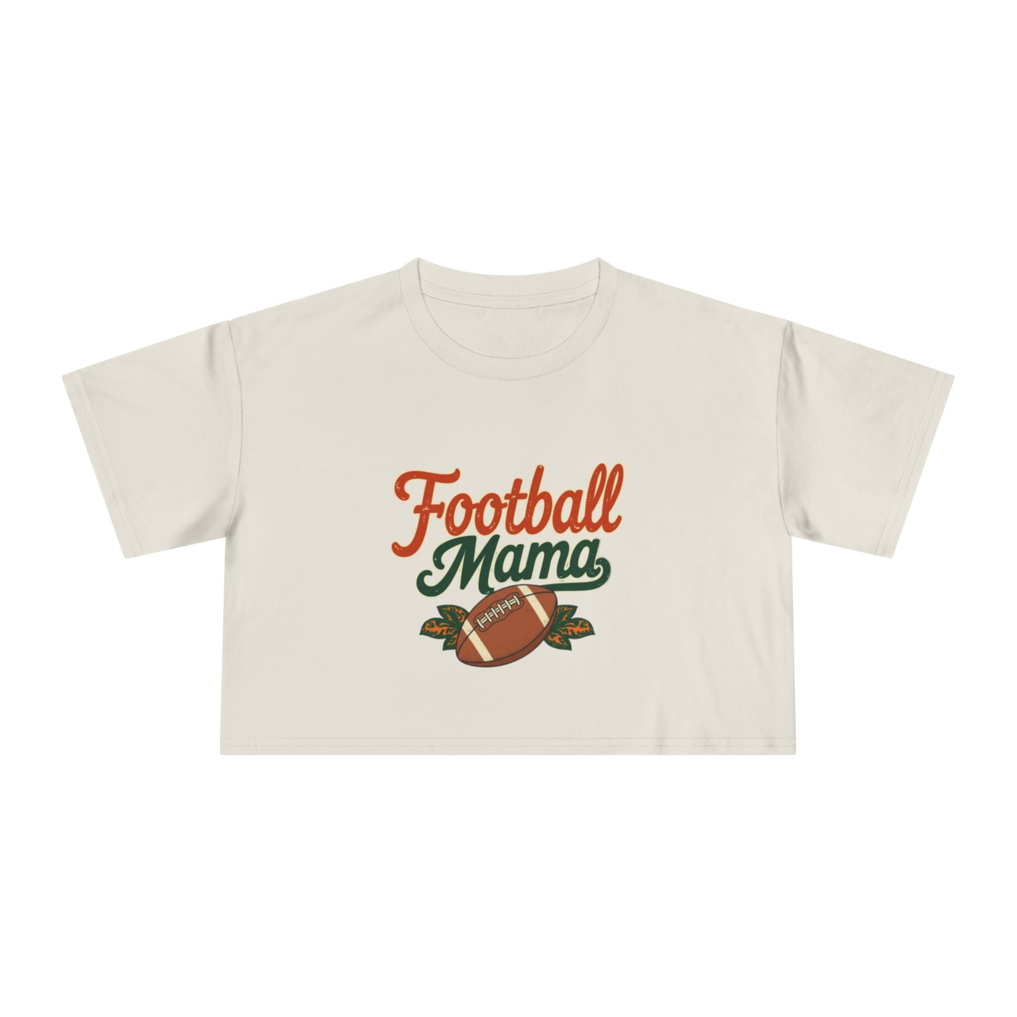 Football Mama Crop Tee | Retro Football Graphic, Mom Sports Top - Magnolia Wild SC