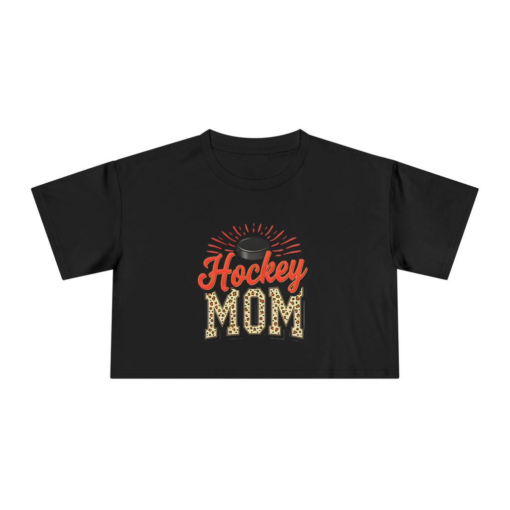 Hockey Mom Cheetah Print Women's Crop Tee - Magnolia Wild SC