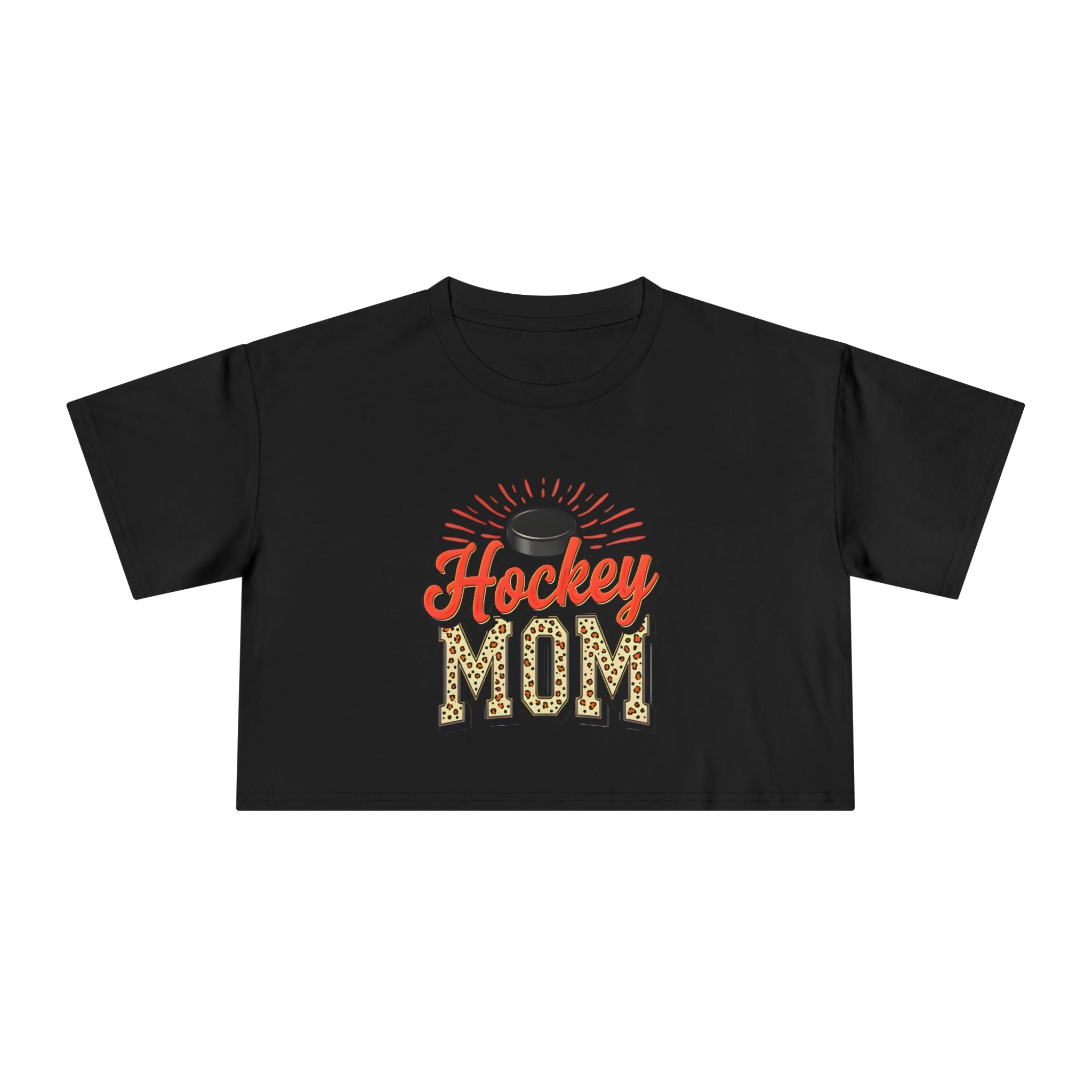 Hockey Mom Cheetah Print Women's Crop Tee - Magnolia Wild SC
