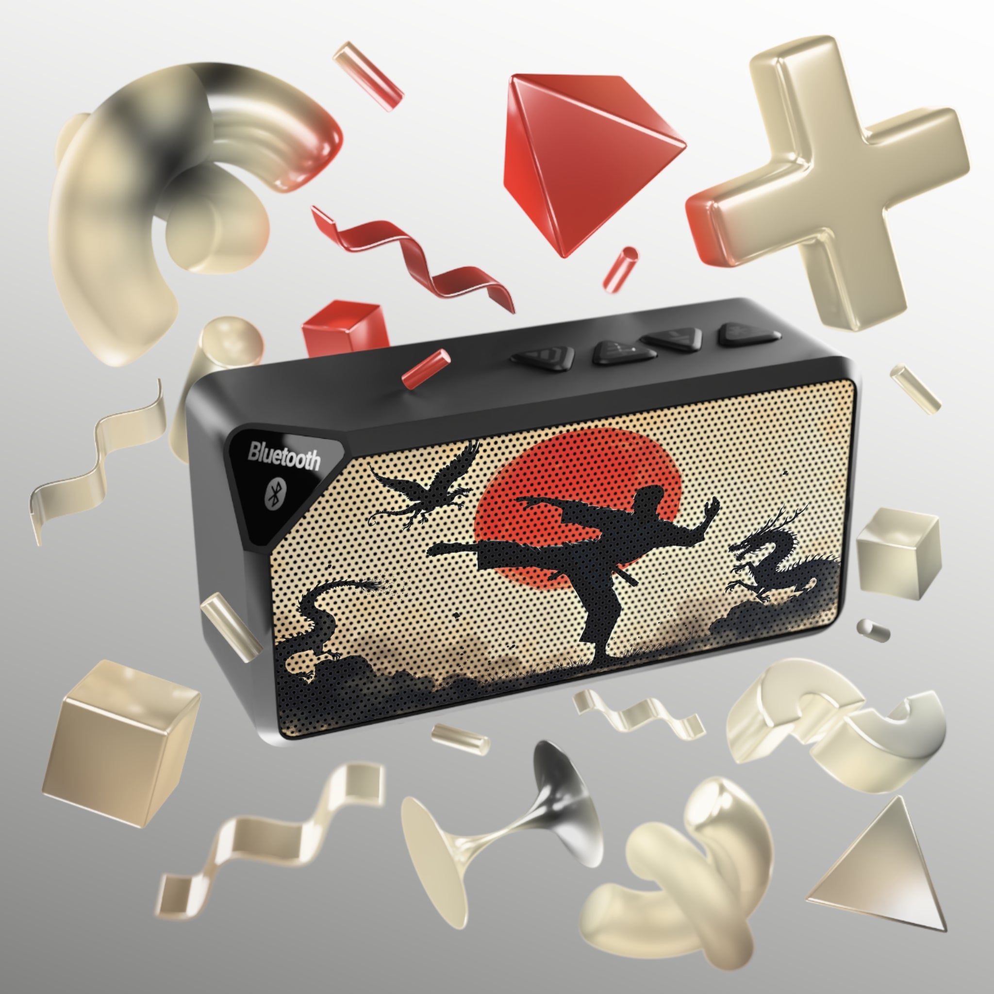 Martial Spirit Portable Bluetooth Speaker – Zen Series Jabba Audio - Magnolia Wild SC
