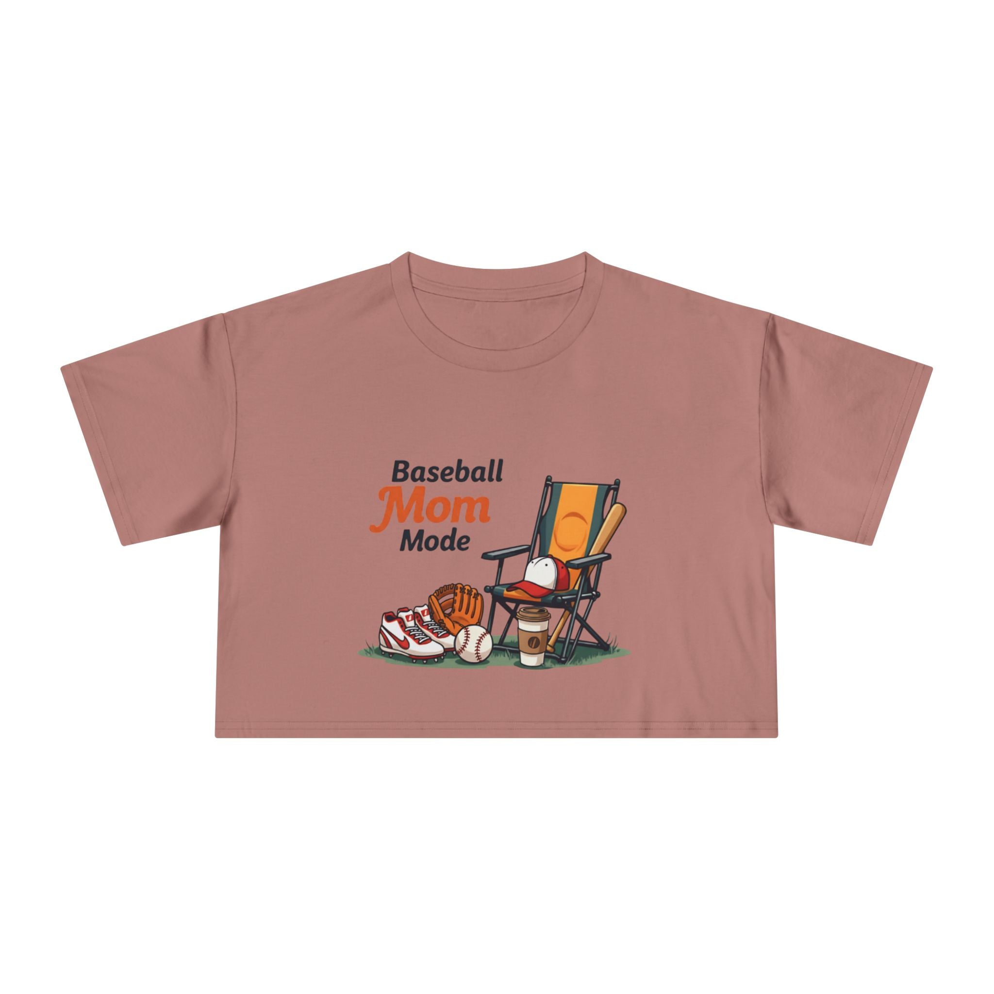 Baseball Mom Mode Crop Tee - Magnolia Wild SC