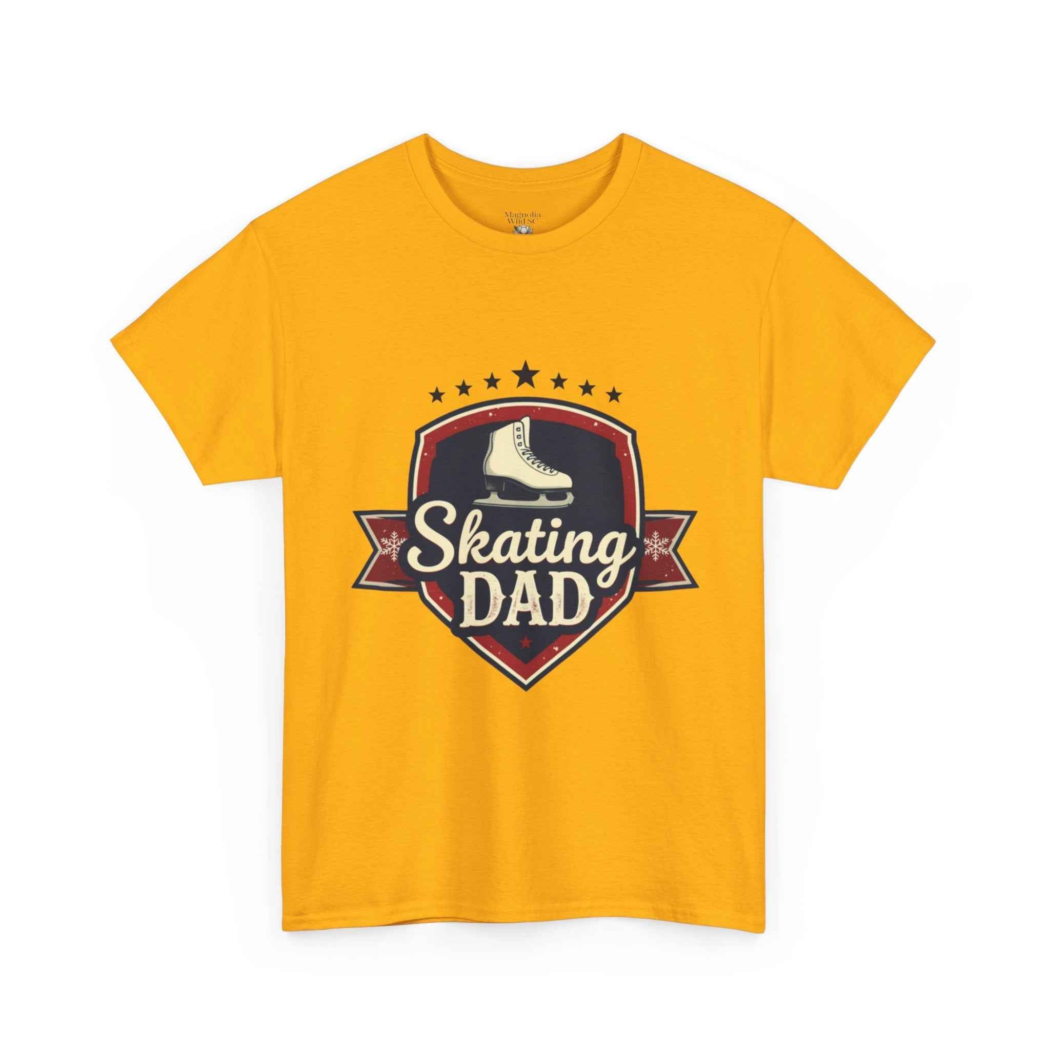 Retro Badge Style: The Vintage Figure Skating Dad Shield Tee