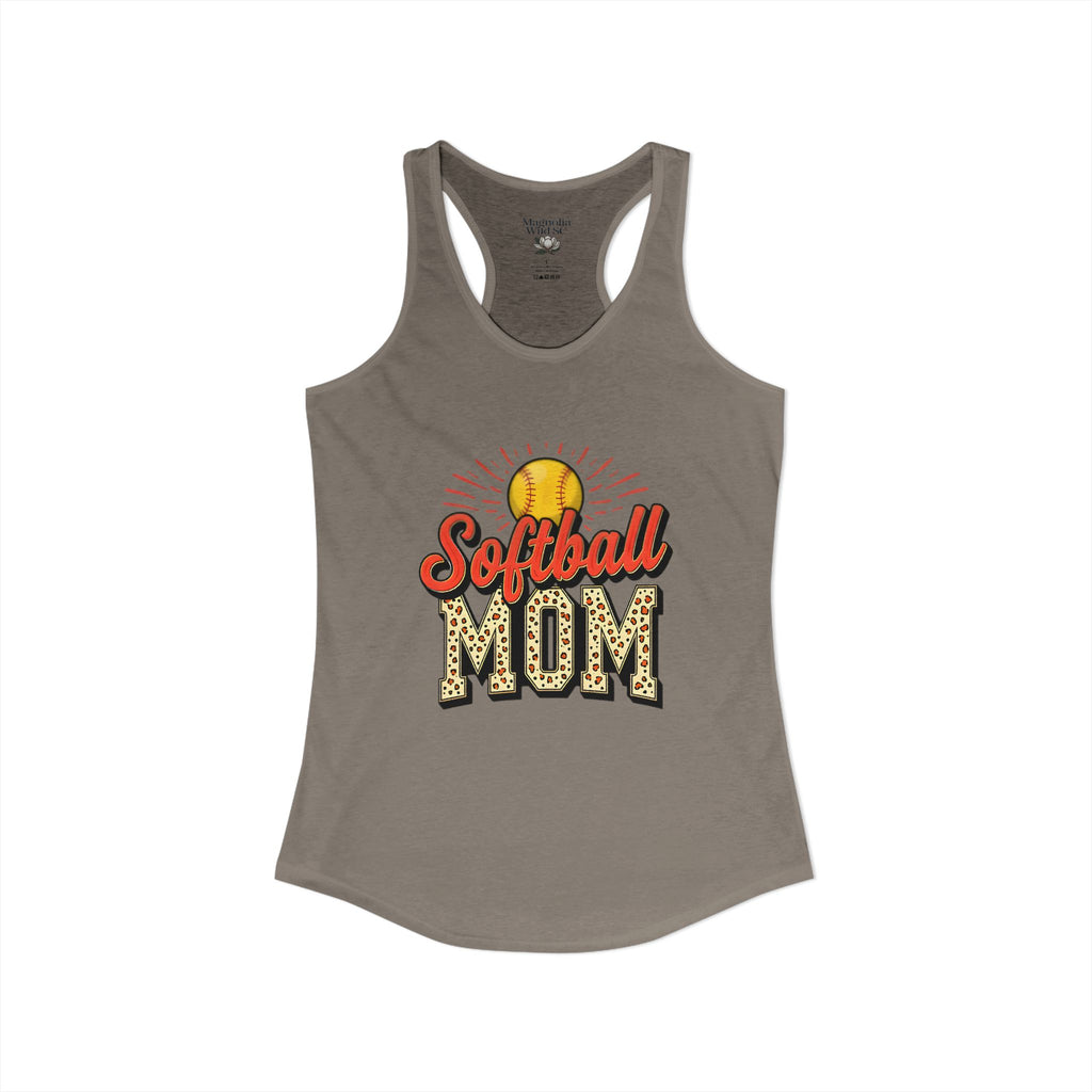 Softball Mom Racerback Tank – Personalized Name & Number Option - Magnolia Wild SC