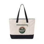Personalized Kickoff Canvas Zippered Tote — Soccer Fans & Parents