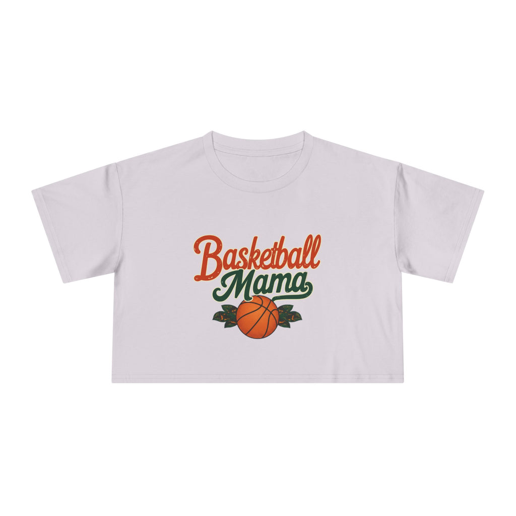 Basketball Mama Crop Tee | Retro Basketball Graphic, Mom Sports Top - Magnolia Wild SC