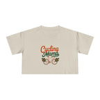 Cycling Mama Crop Tee — Retro Cycling Graphic - Magnolia Wild SC
