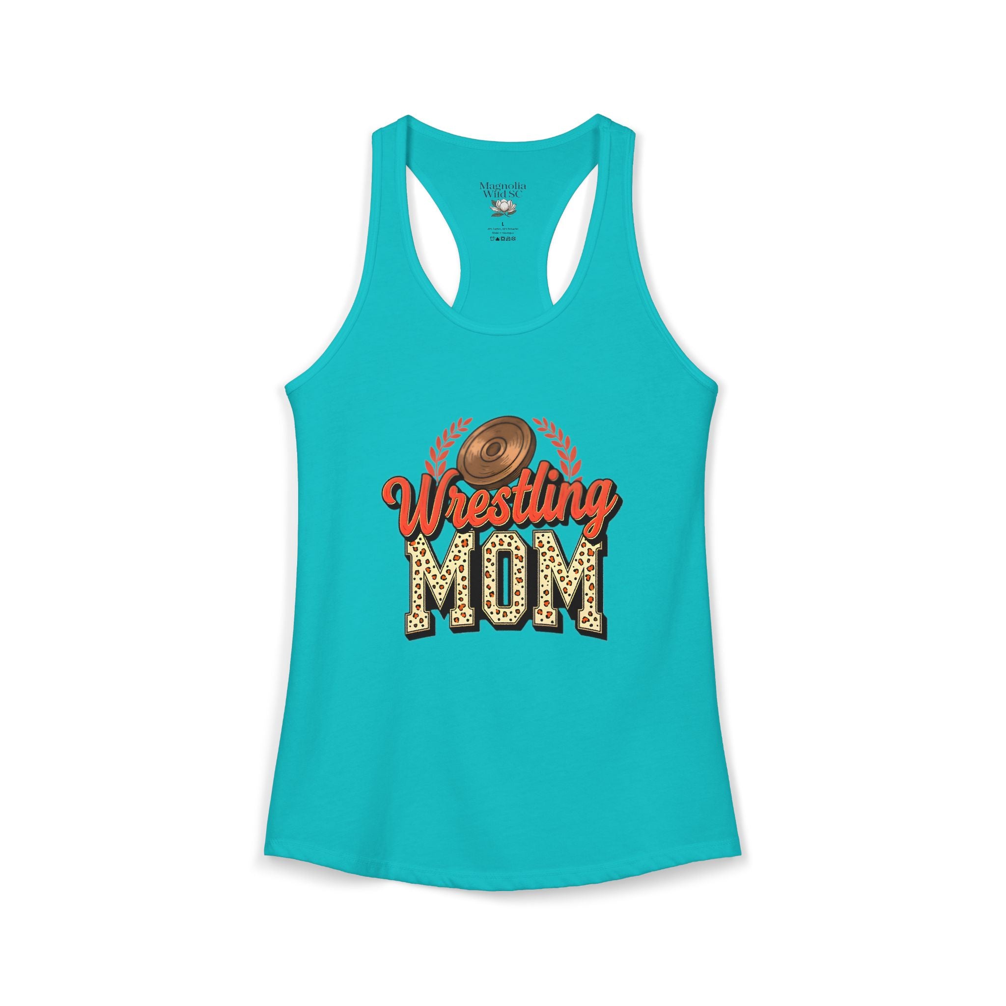 Wrestling Mom Racerback Tank – Personalized Name & Number Option | Lightweight Women’s Wrestling Tank Top - Magnolia Wild SC