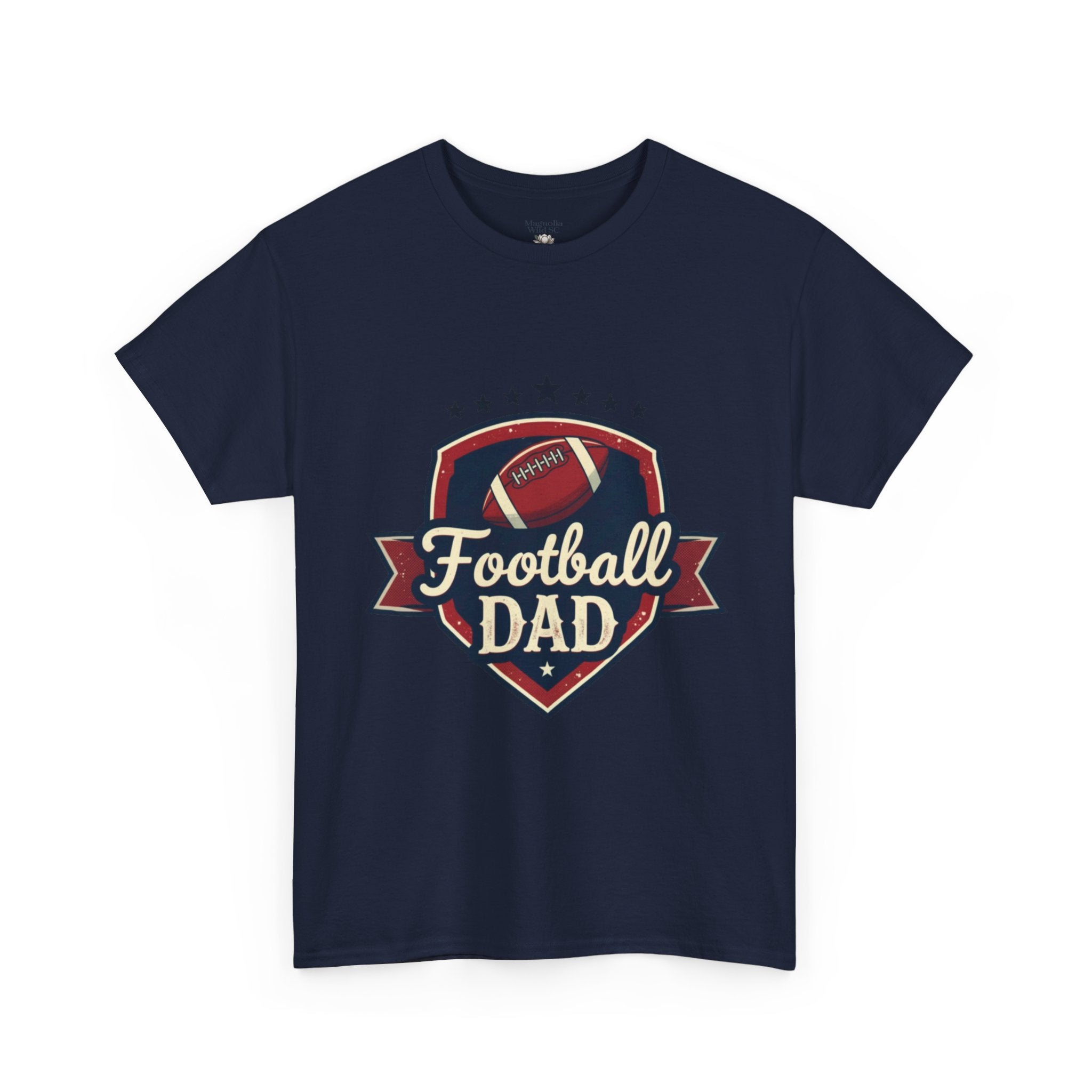 Retro Badge Style: The Vintage Football Dad Shield Tee - Magnolia Wild SC