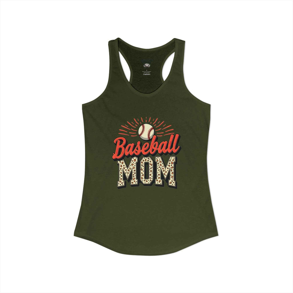 Baseball Mom Racerback Tank – Personalized Name & Number Option