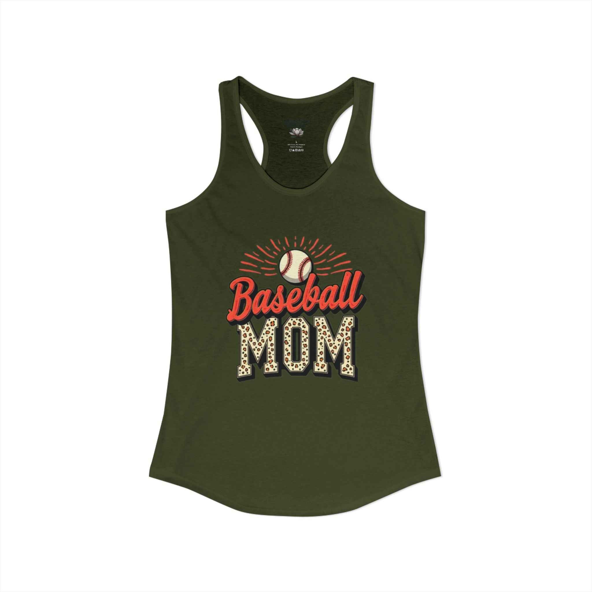 Baseball Mom Racerback Tank – Personalized Name & Number Option