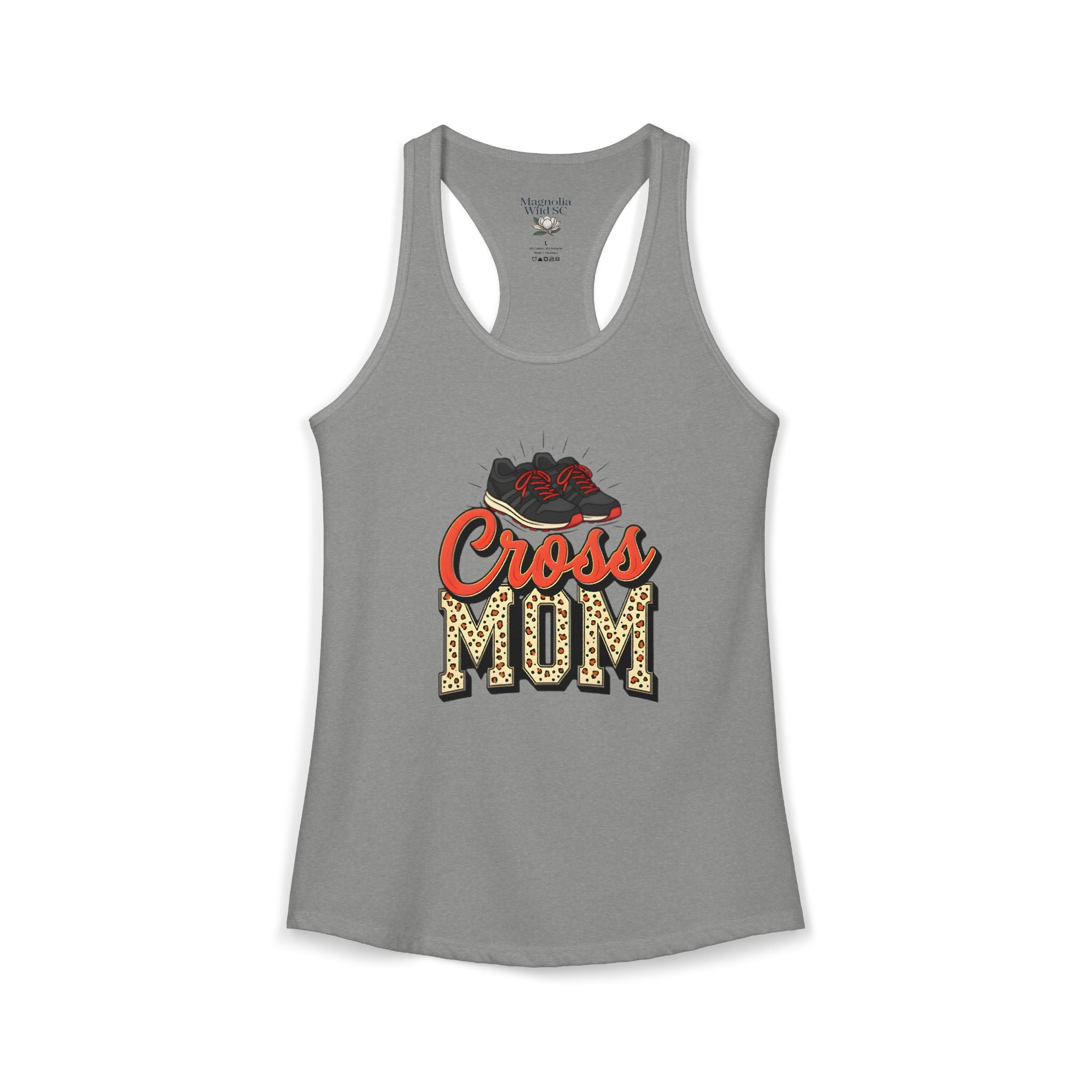 Mom Cross Country Mom Racerback Tank – Personalized Name & Number Option - Magnolia Wild SC