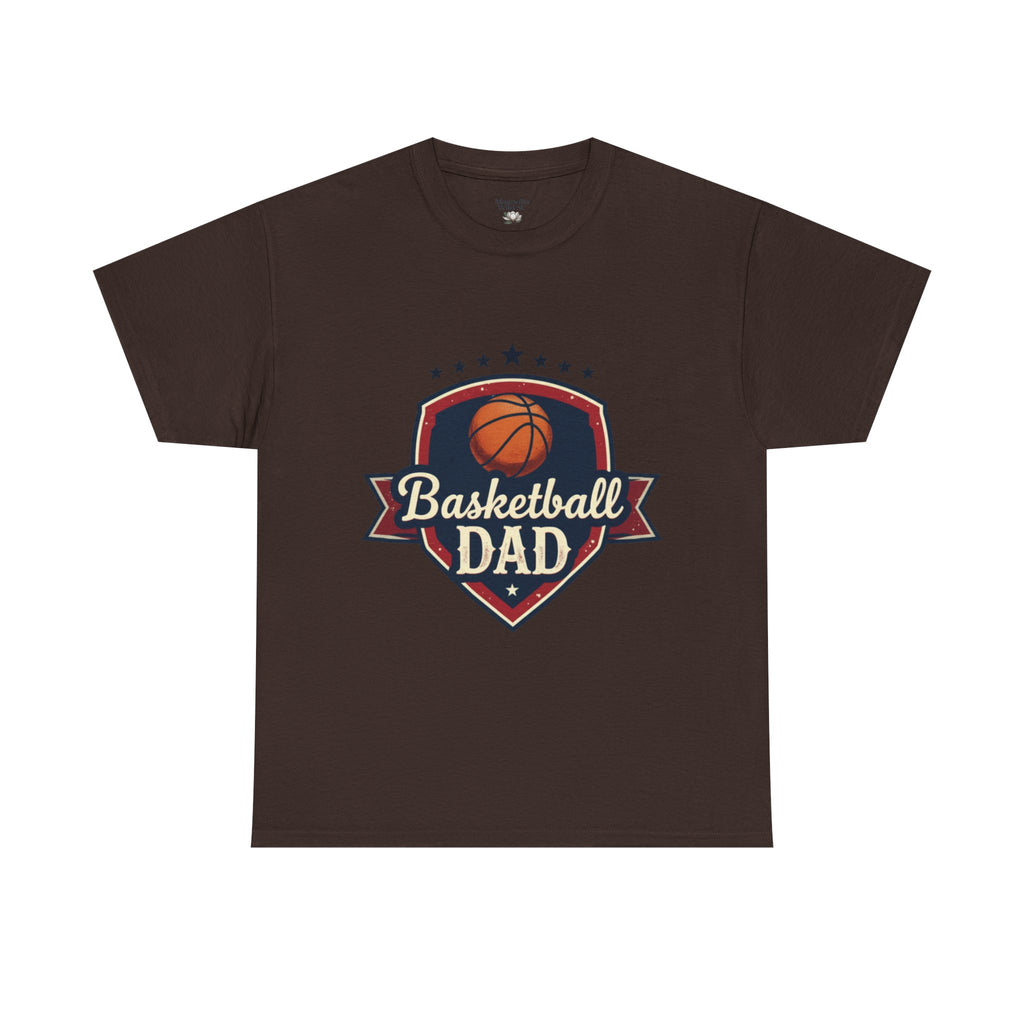 Retro Court Style: The Vintage Basketball Dad Shield Tee - Magnolia Wild SC