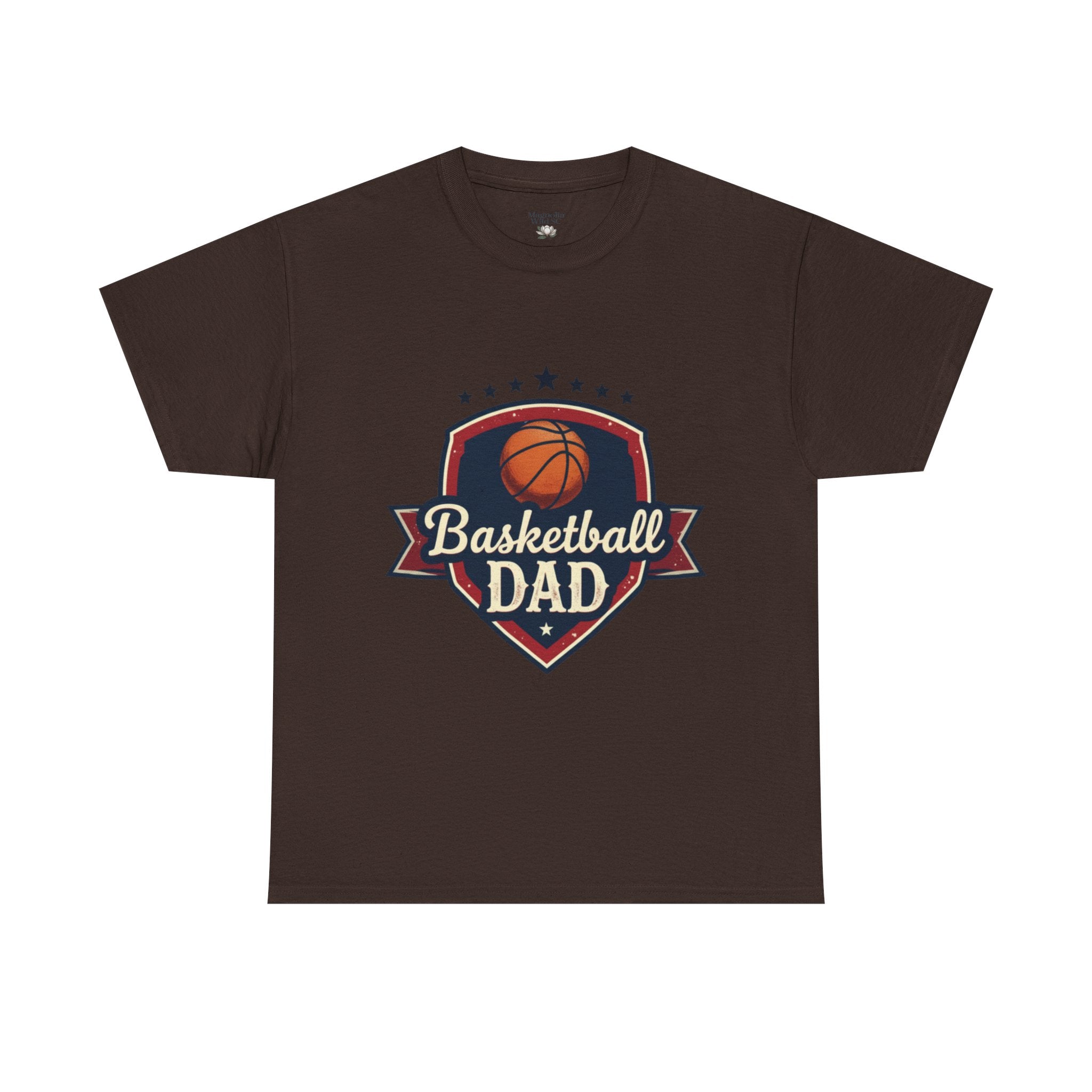 Retro Court Style: The Vintage Basketball Dad Shield Tee - Magnolia Wild SC