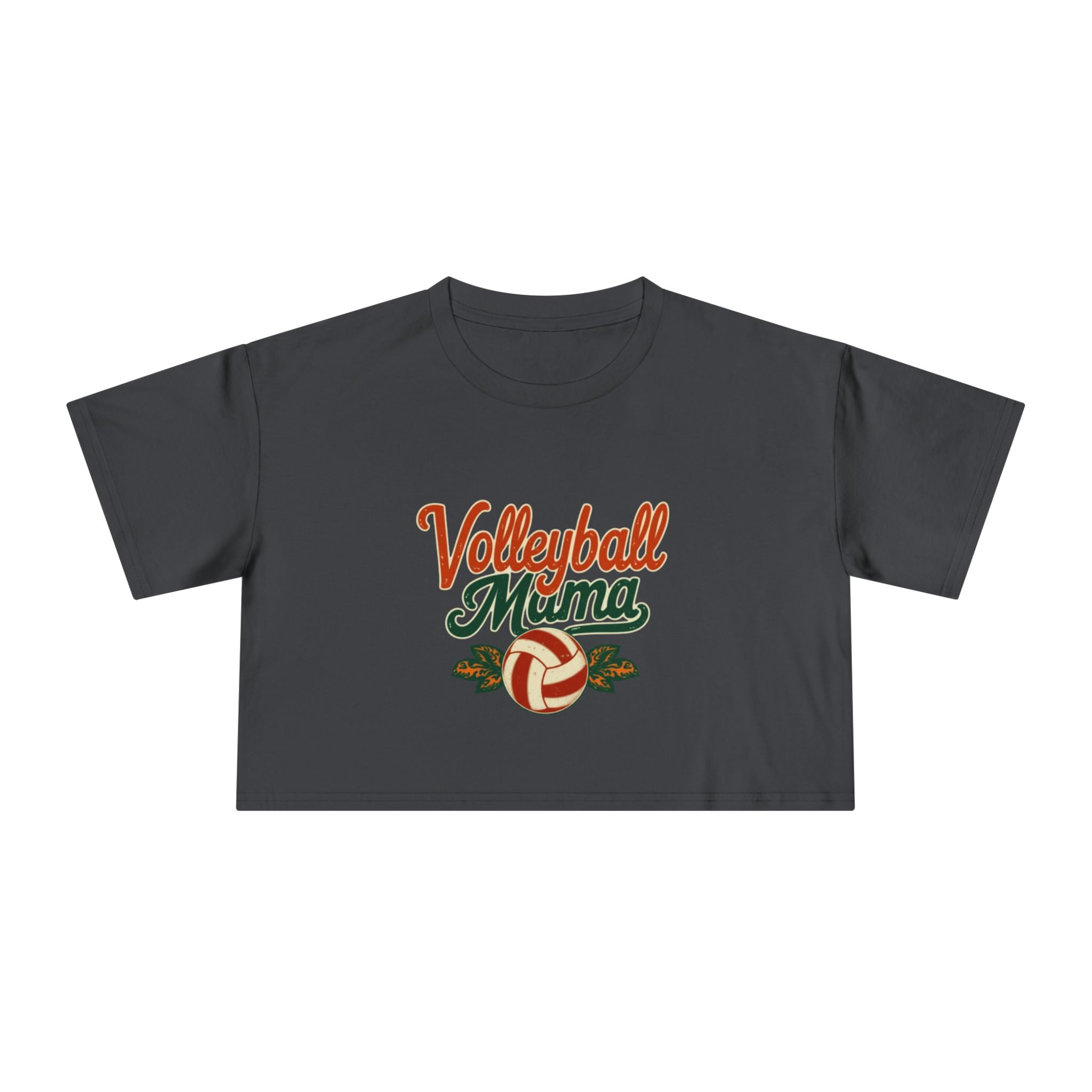 Volleyball Mama Crop Tee | Retro Volleyball Graphic, Mom Sports Top - Magnolia Wild SC
