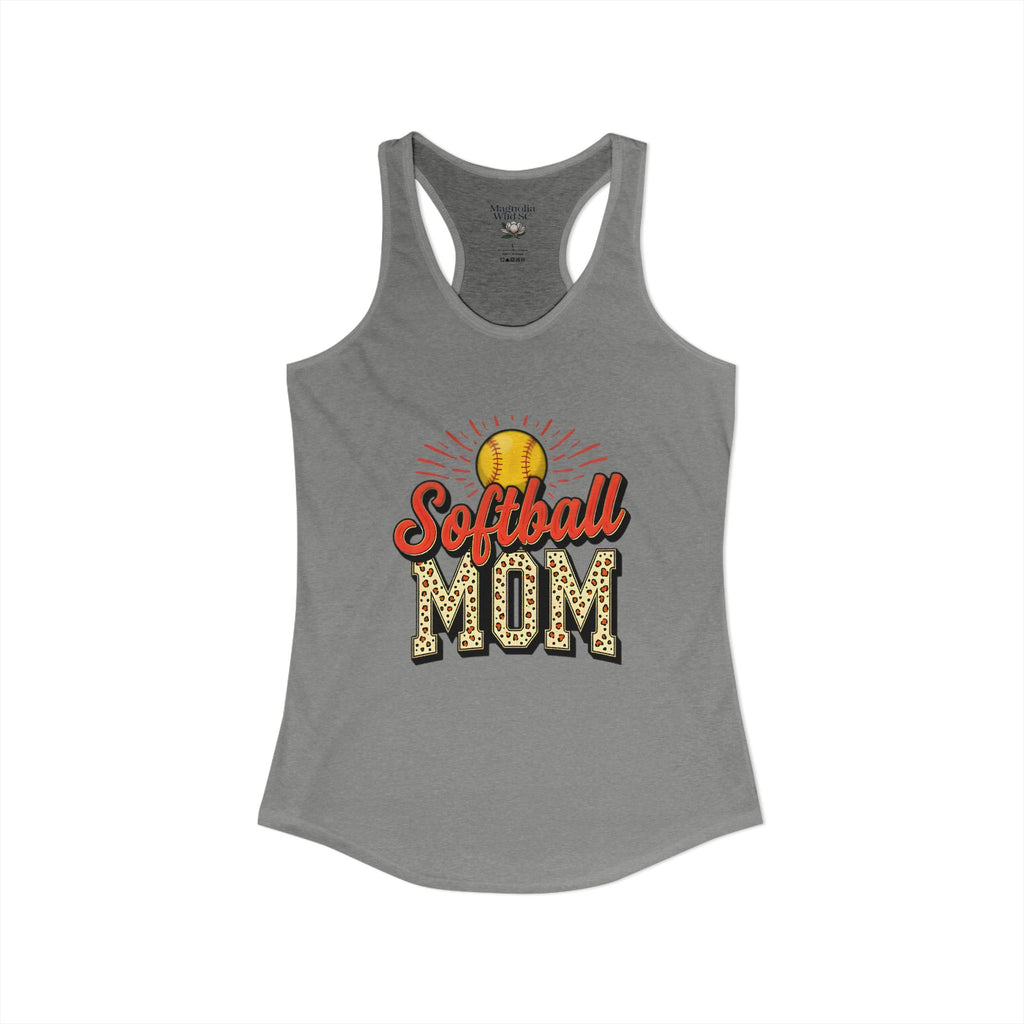 Softball Mom Racerback Tank – Personalized Name & Number Option - Magnolia Wild SC