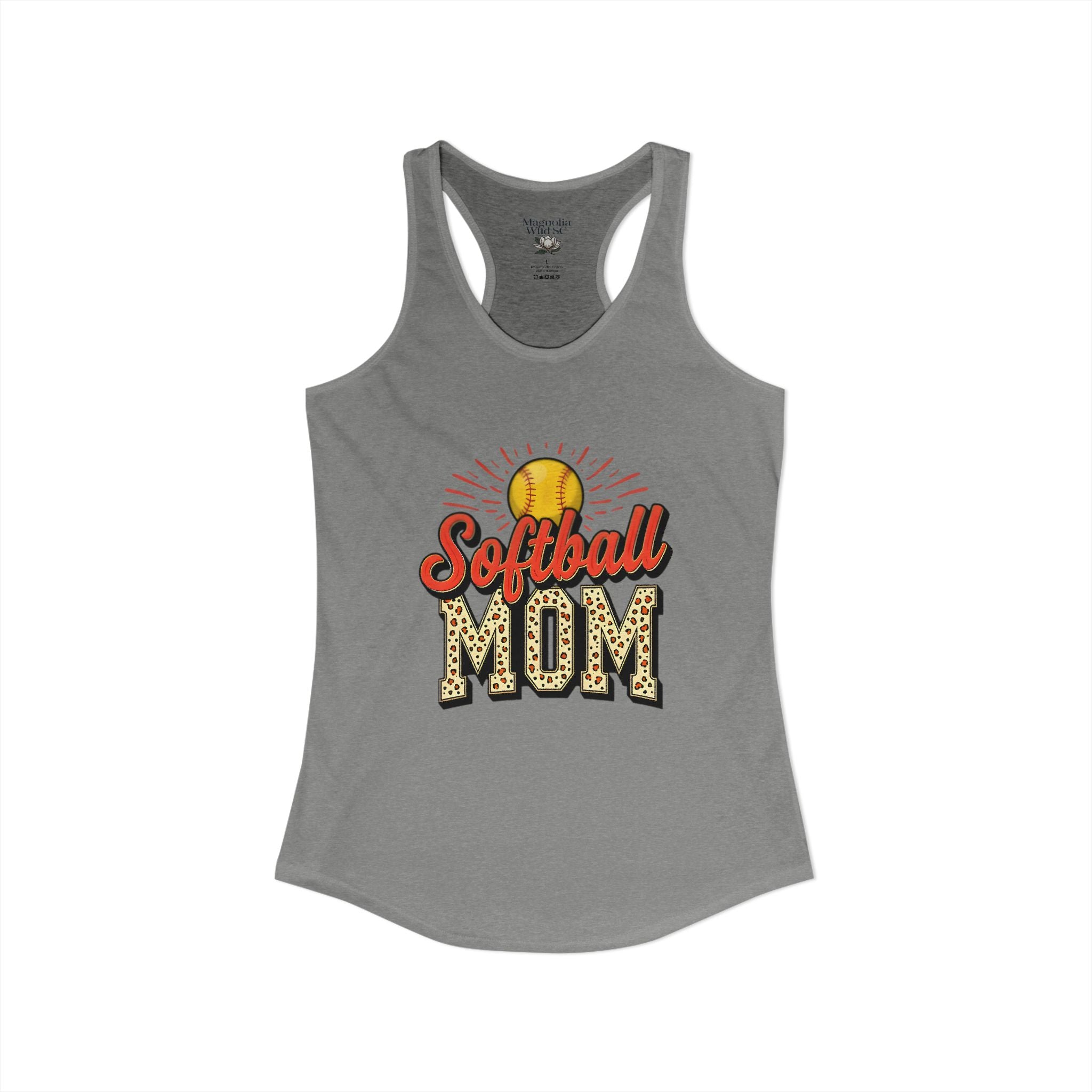 Softball Mom Racerback Tank – Personalized Name & Number Option - Magnolia Wild SC