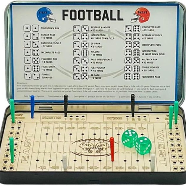 Mini Travel Sports Game for Kids & Adults | Choose Your Style: Hockey, Baseball, Football, Softball, or Joint Dice Edition - Magnolia Wild SC