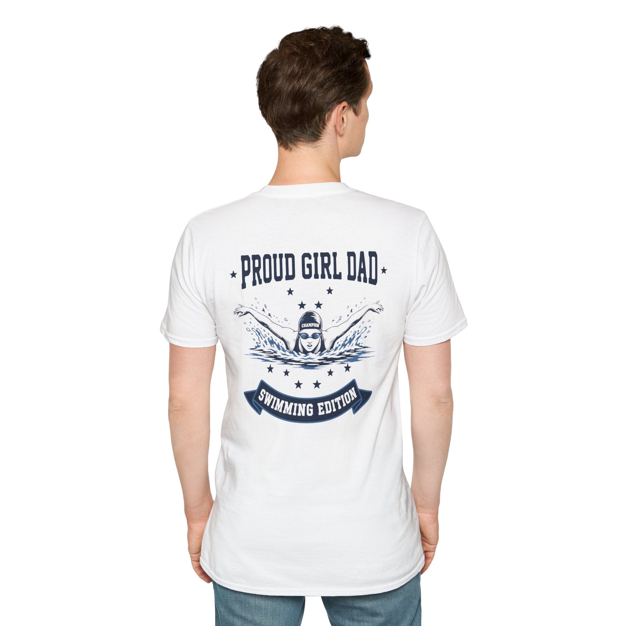 Proud Girl Dad Swim T-Shirt - Perfect Gift for Swim Dads - Magnolia Wild SC