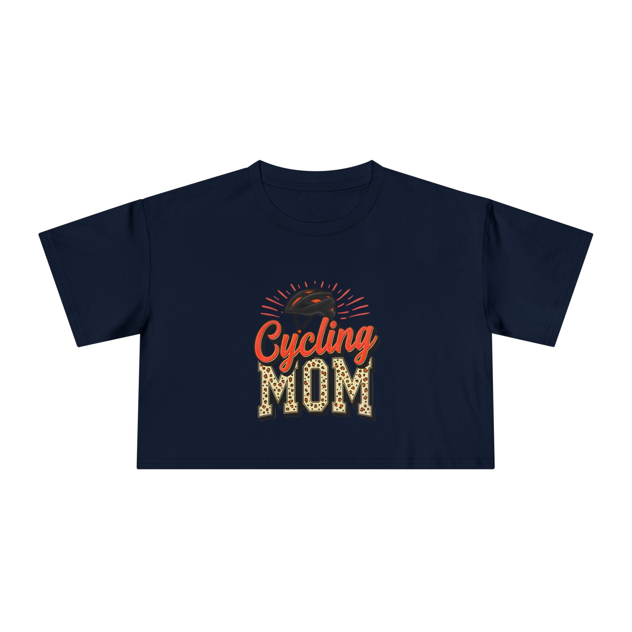 Cycling Mom Cheetah Print Crop Tee - Magnolia Wild SC