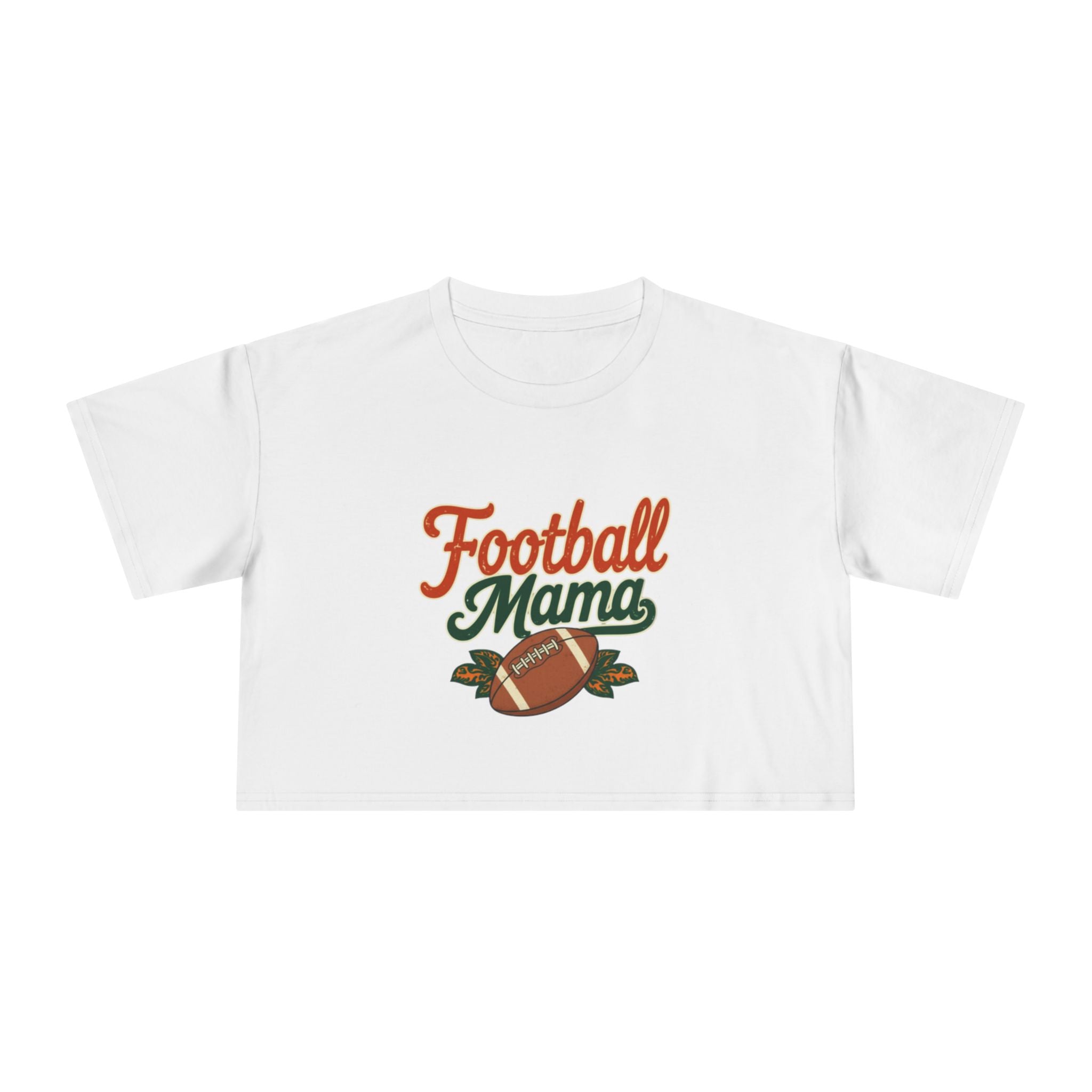 Football Mama Crop Tee | Retro Football Graphic, Mom Sports Top - Magnolia Wild SC