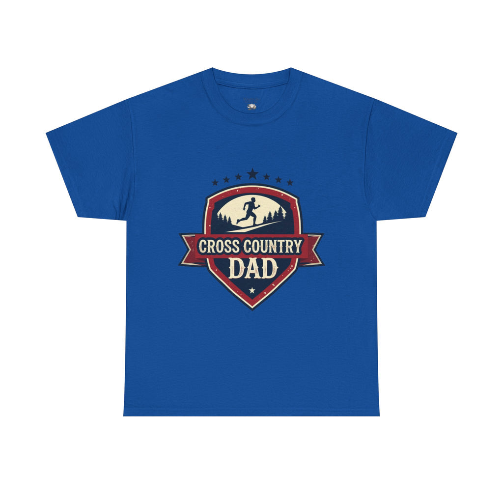 Retro Badge Style: The Vintage Cross Country Dad Shield Tee - Magnolia Wild SC