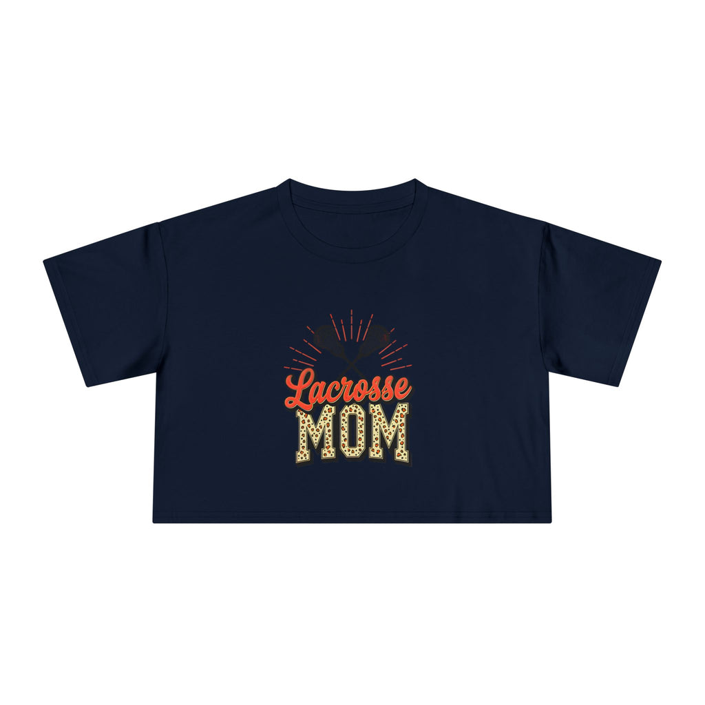 Lacrosse Mom Cheetah Print Women's Crop Tee - Magnolia Wild SC