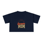 Lacrosse Mom Cheetah Print Women's Crop Tee - Magnolia Wild SC