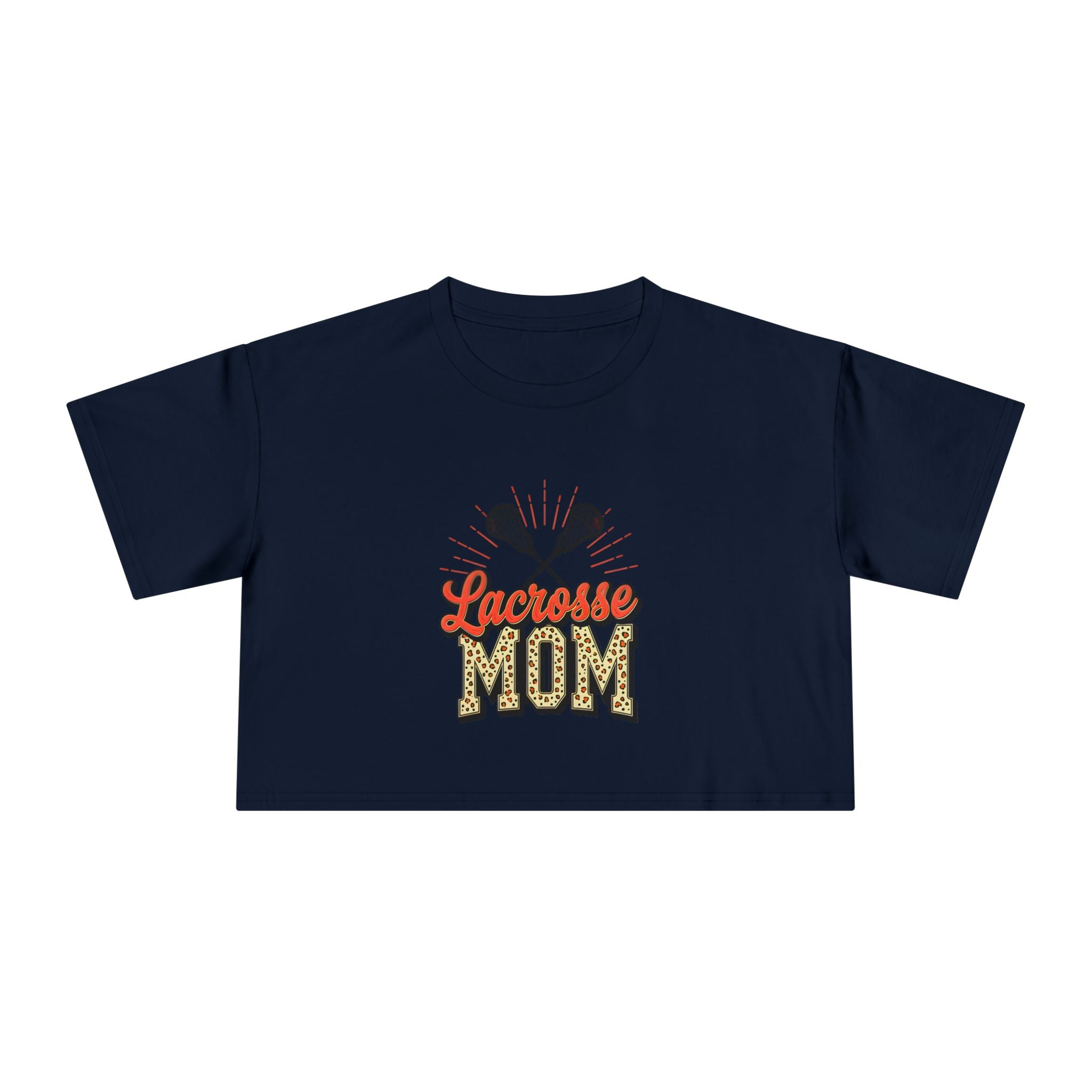 Lacrosse Mom Cheetah Print Women's Crop Tee - Magnolia Wild SC