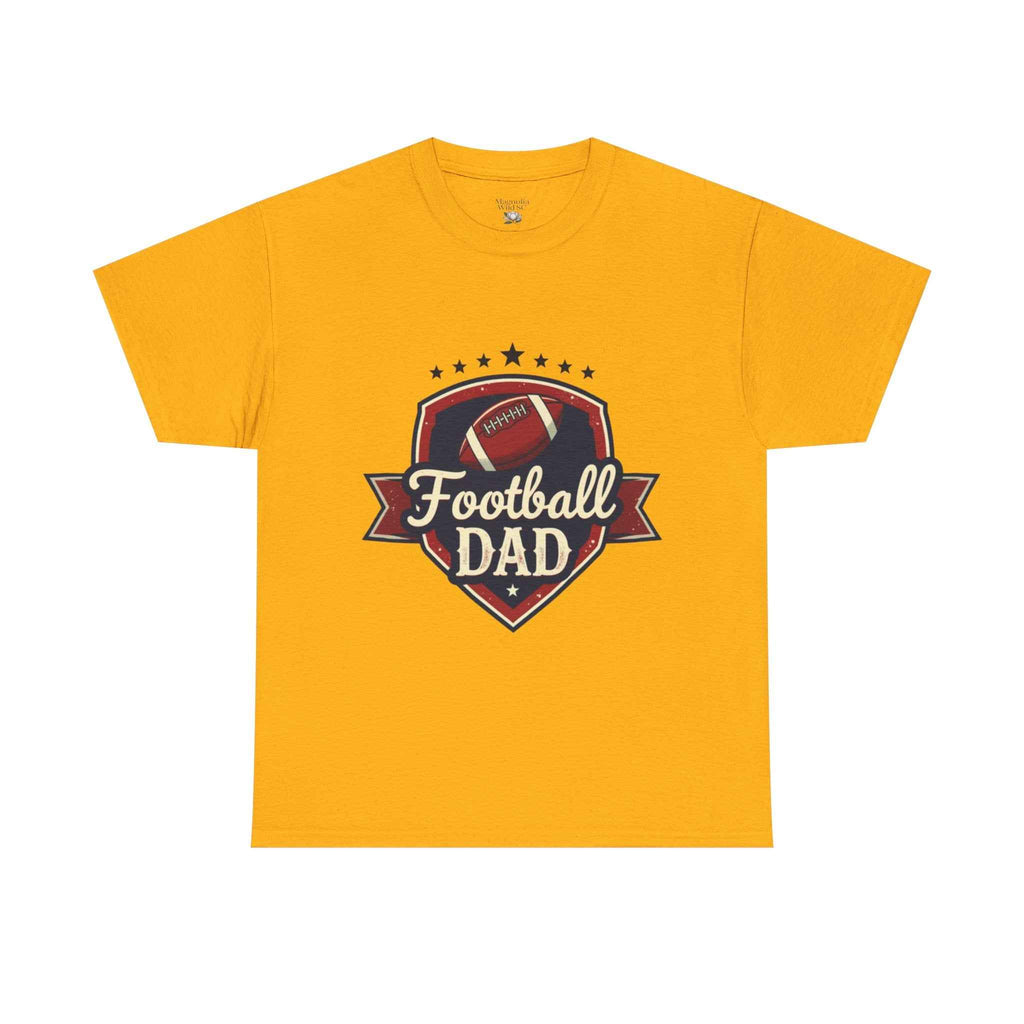 Retro Badge Style: The Vintage Football Dad Shield Tee