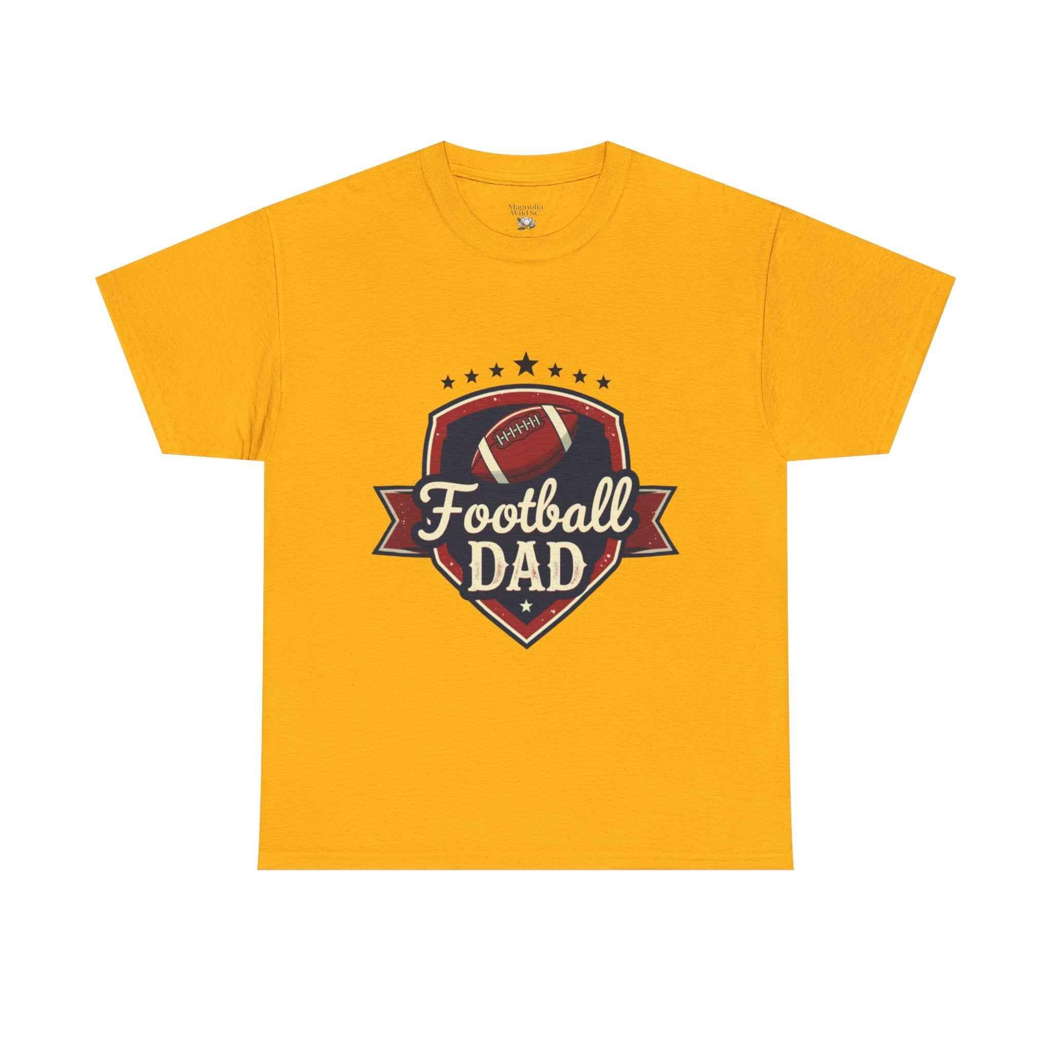 Retro Badge Style: The Vintage Football Dad Shield Tee