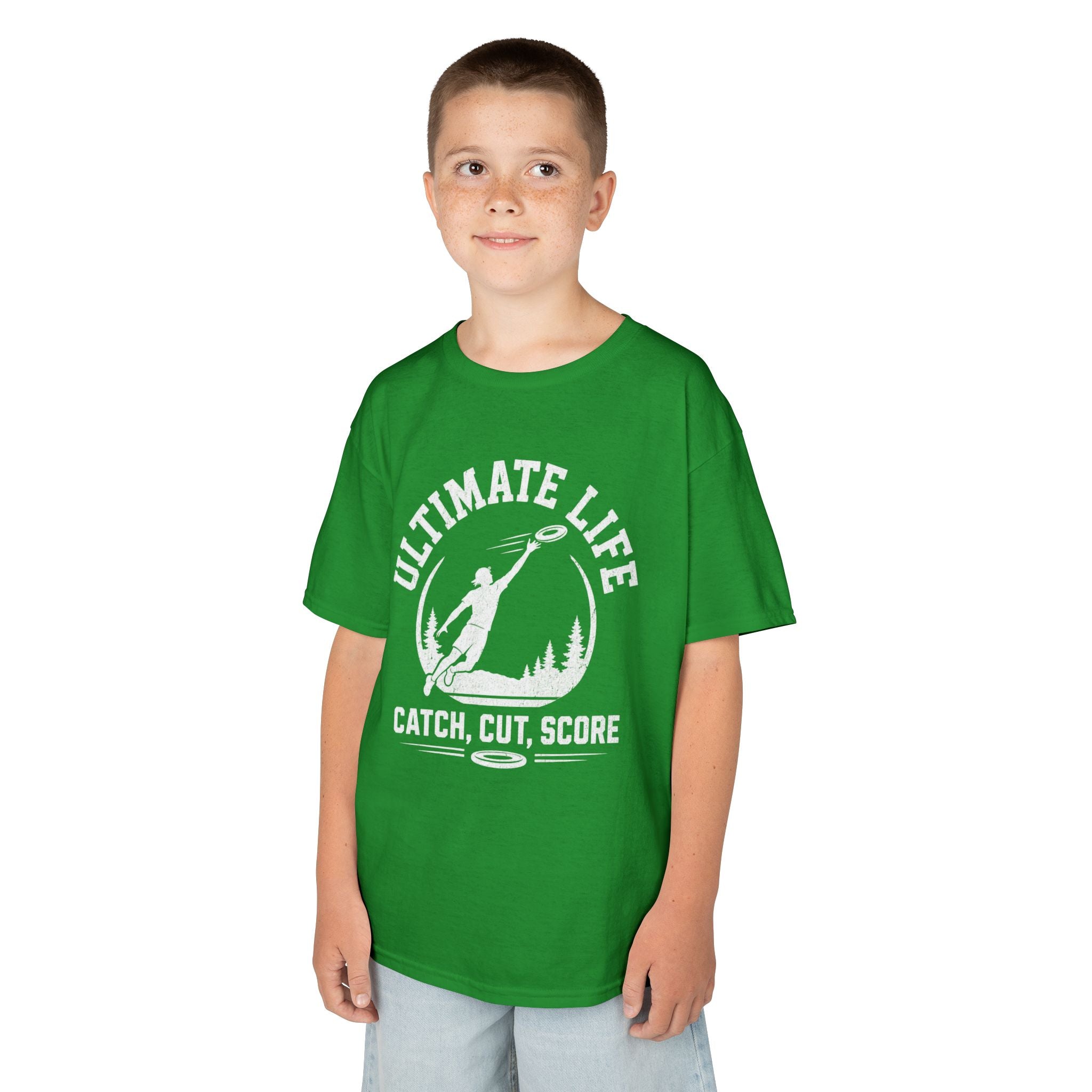 Ultimate Life Kids Tee — “Catch, Cut, Score” Ultimate Frisbee Youth Shirt - Magnolia Wild SC