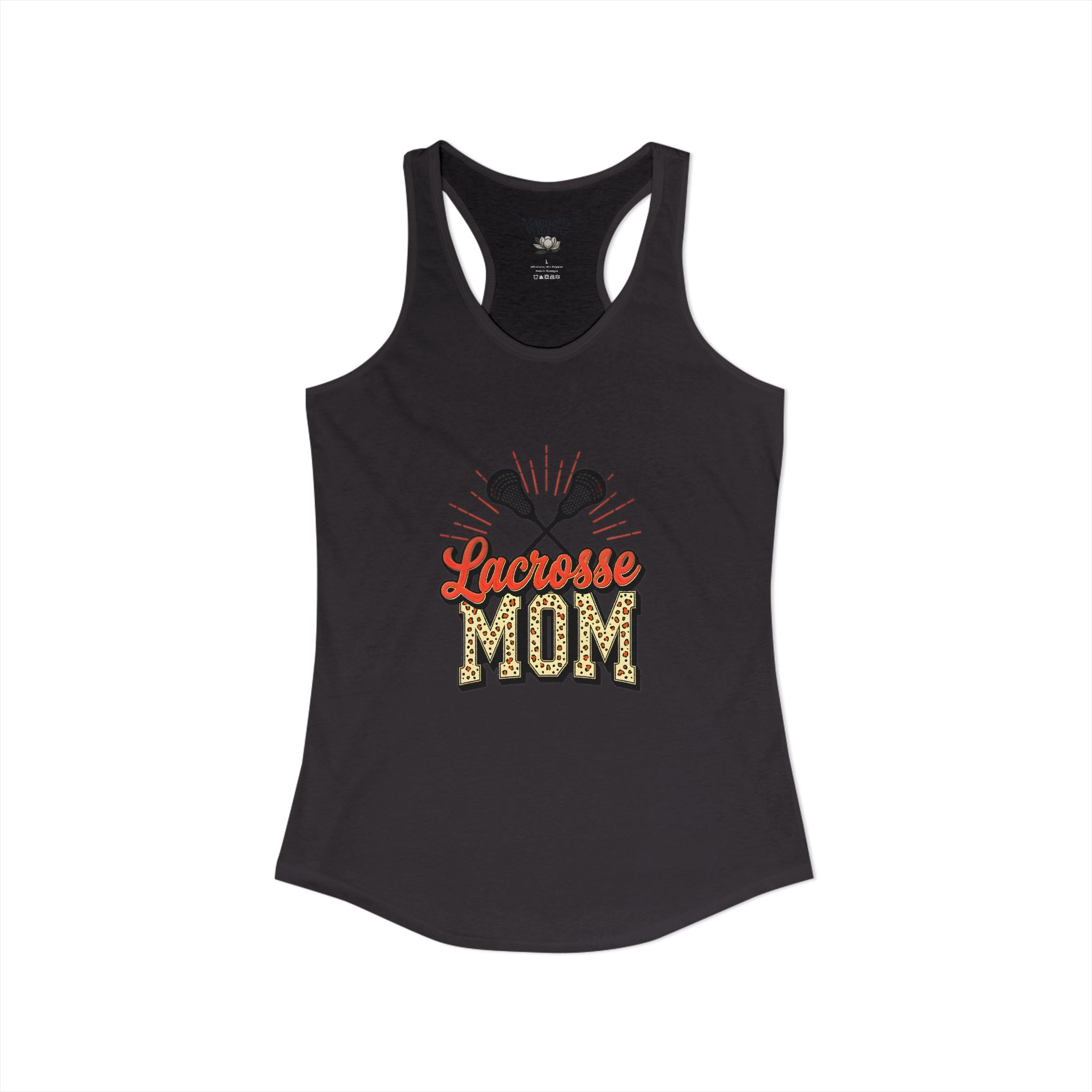 Lacrosse Mom Racerback Tank – Personalized Name & Number Option - Magnolia Wild SC