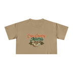 Cross Country Mama Crop Tee | Retro Cross Country Graphic, Mom Sports Top - Magnolia Wild SC