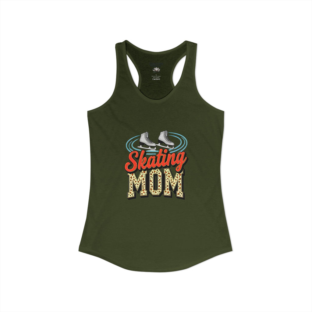 Figure Skating Mom Racerback Tank – Personalized Name & Number Option | Lightweight Women’s Figure Skating Tank Top - Magnolia Wild SC
