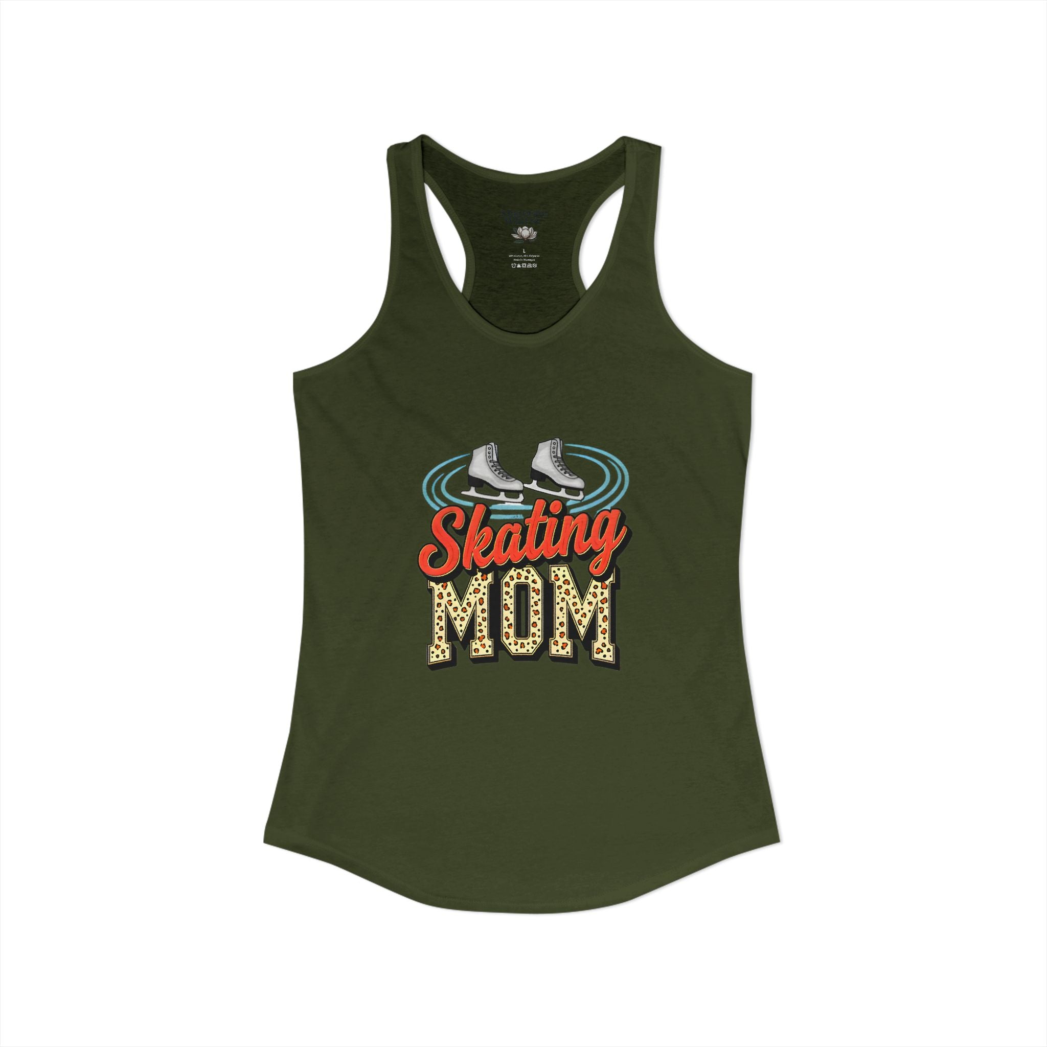 Figure Skating Mom Racerback Tank – Personalized Name & Number Option | Lightweight Women’s Figure Skating Tank Top - Magnolia Wild SC