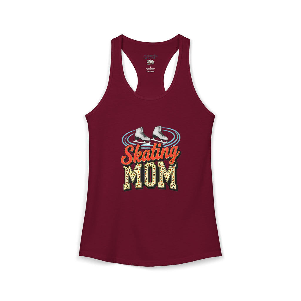 Figure Skating Mom Racerback Tank – Personalized Name & Number Option | Lightweight Women’s Figure Skating Tank Top - Magnolia Wild SC