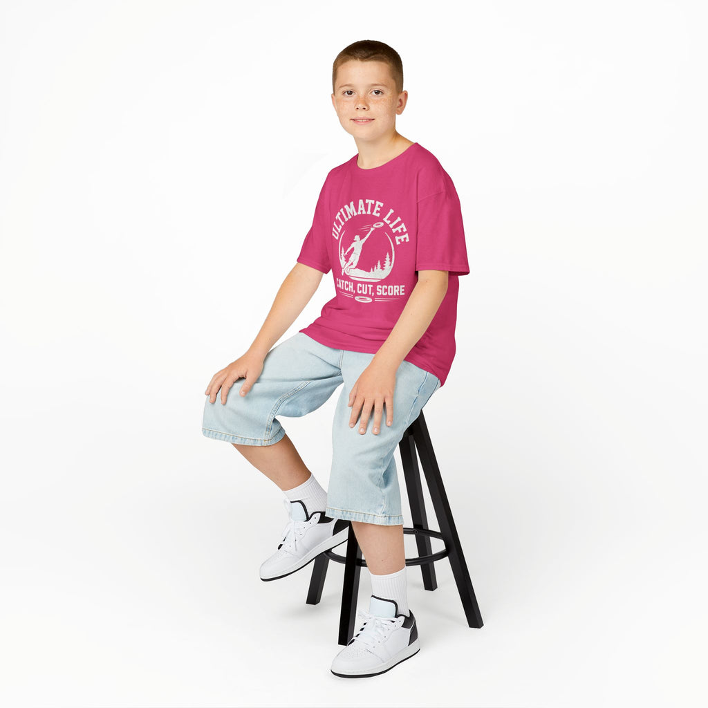 Ultimate Life Kids Tee — “Catch, Cut, Score” Ultimate Frisbee Youth Shirt - Magnolia Wild SC