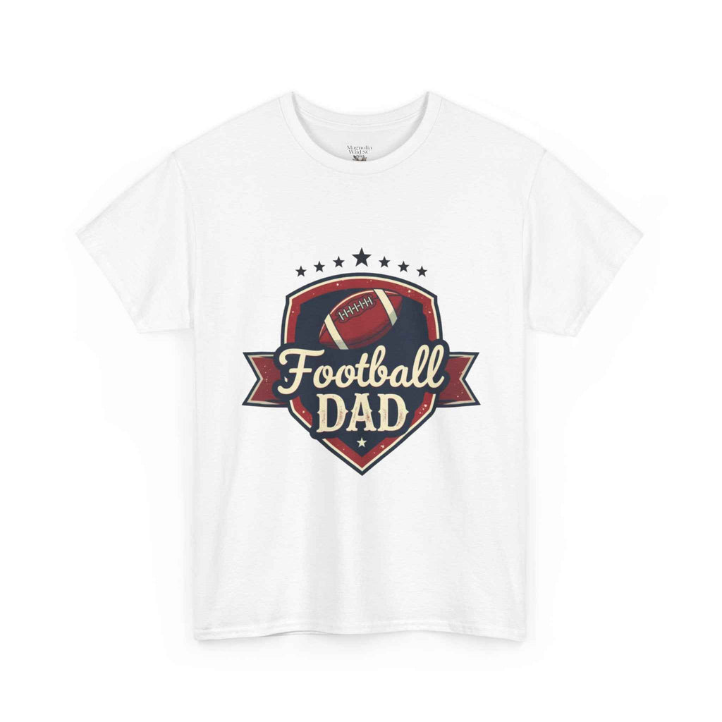 Retro Badge Style: The Vintage Football Dad Shield Tee