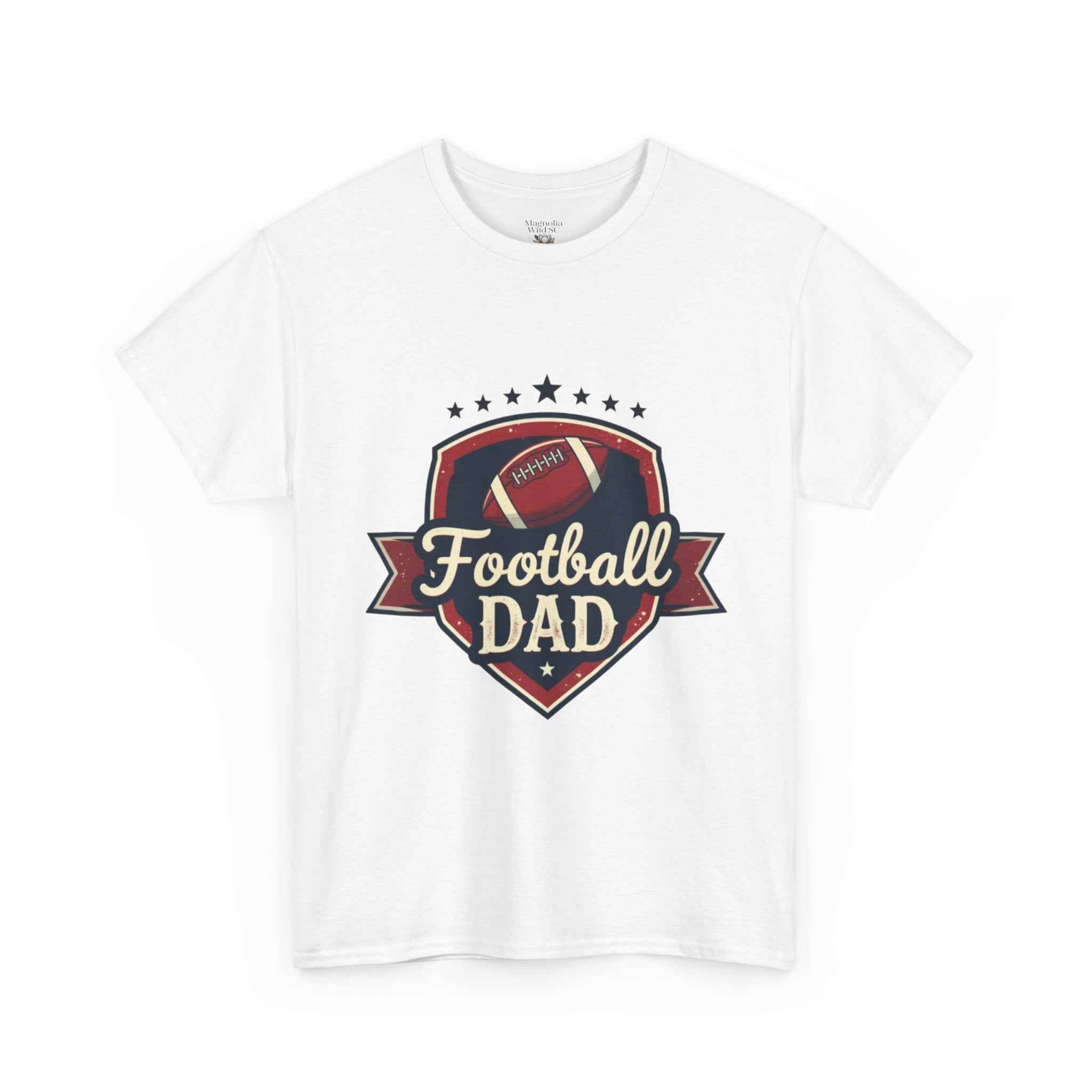 Retro Badge Style: The Vintage Football Dad Shield Tee