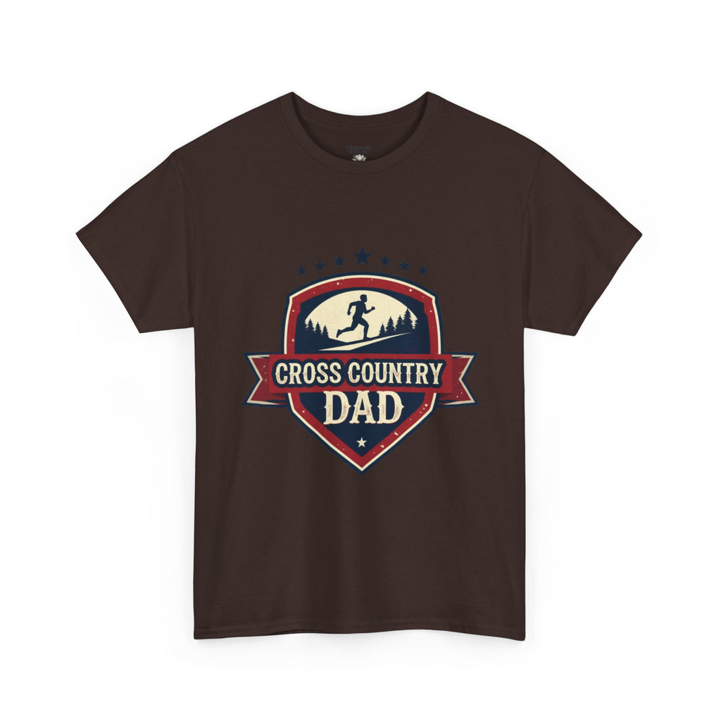 Retro Badge Style: The Vintage Cross Country Dad Shield Tee - Magnolia Wild SC