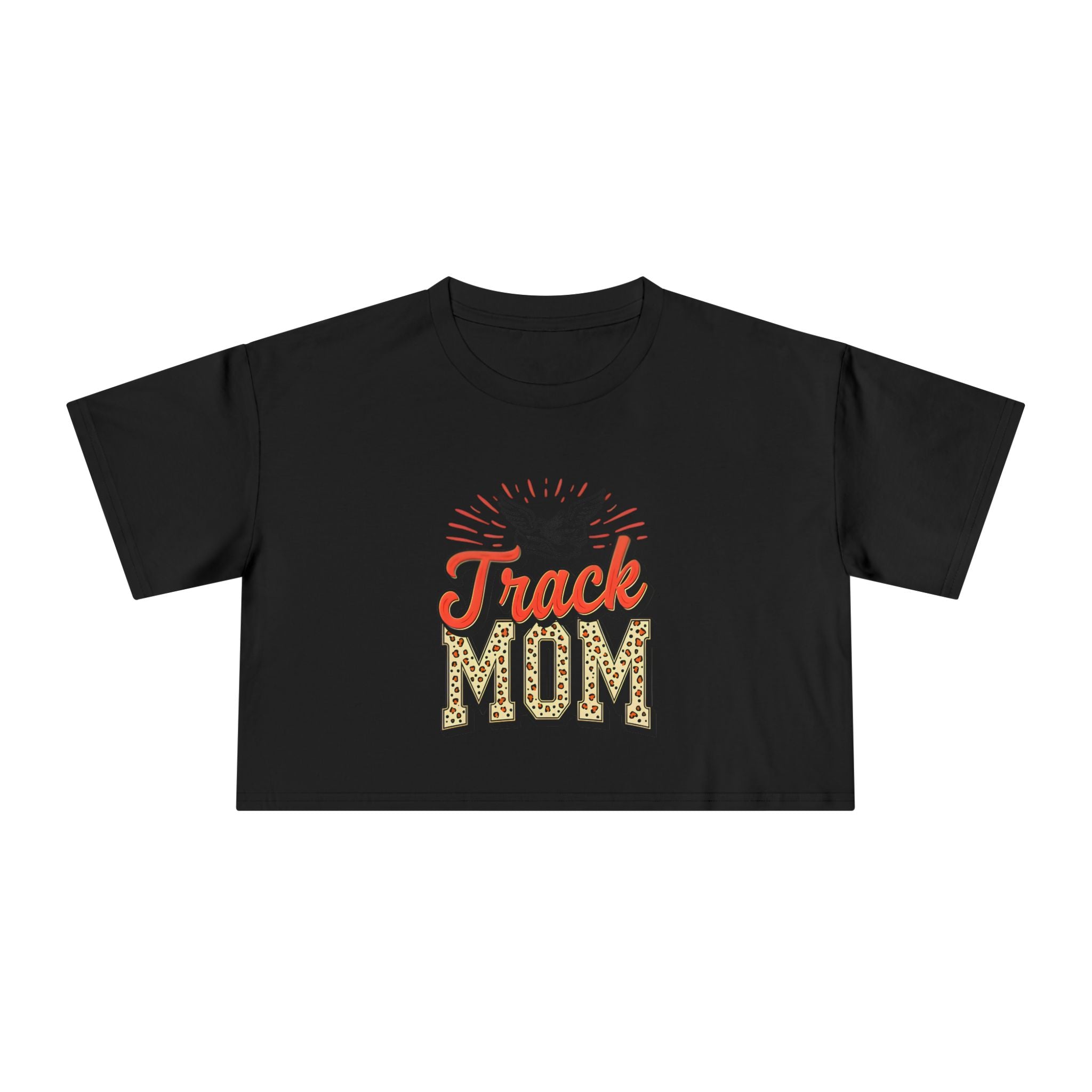 Track Mom Cheetah Print Women's Crop Tee - Magnolia Wild SC