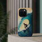 Surfer Riding a Wave iPhone Case — Magnetic Impact-Resistant - Magnolia Wild SC