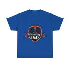 Retro Badge Style: The Vintage Wrestling Dad Shield Tee