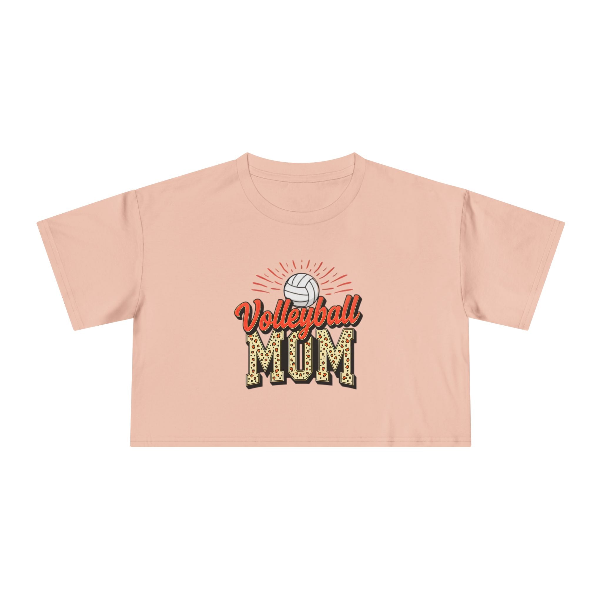 Volleyball Mom Cheetah Print Women's Crop Tee - Magnolia Wild SC