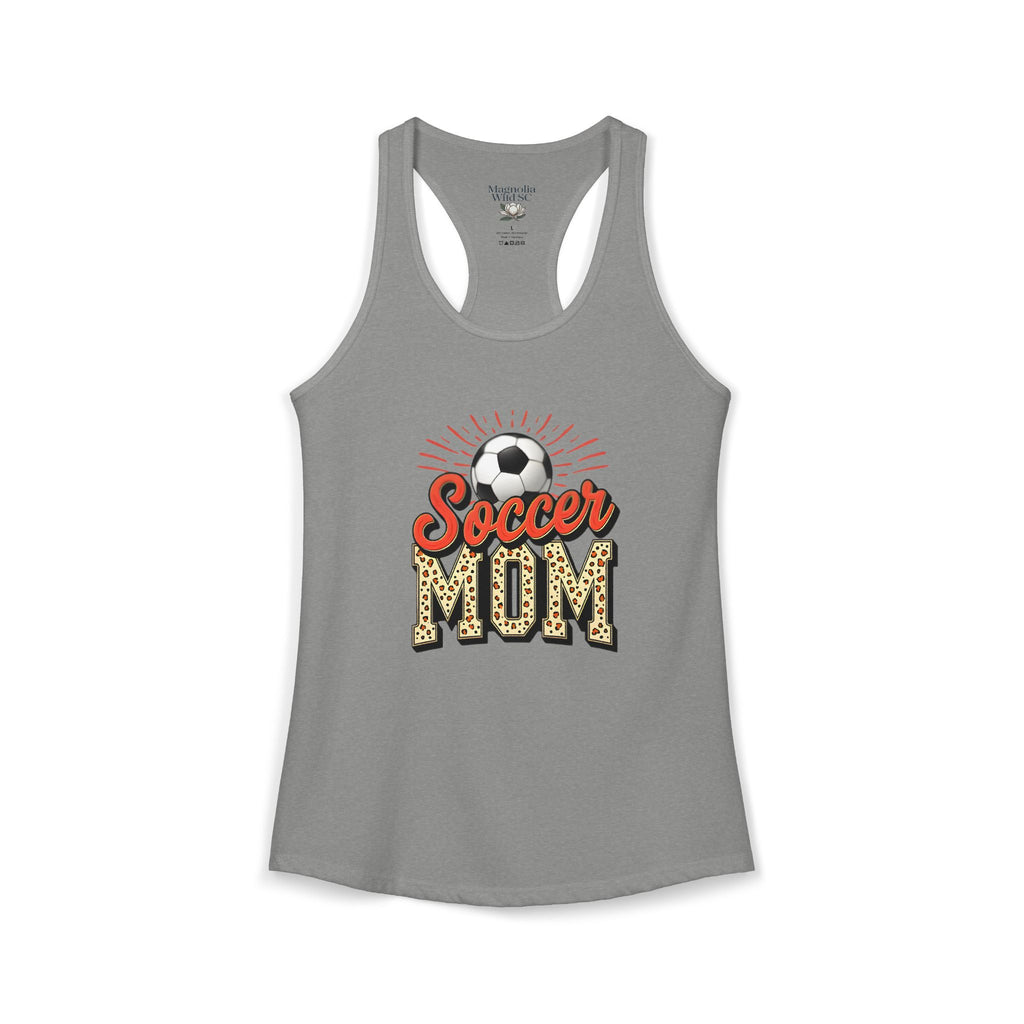 Soccer Mom Racerback Tank – Personalized Name & Number Option | Lightweight Women’s Soccer Tank Top - Magnolia Wild SC
