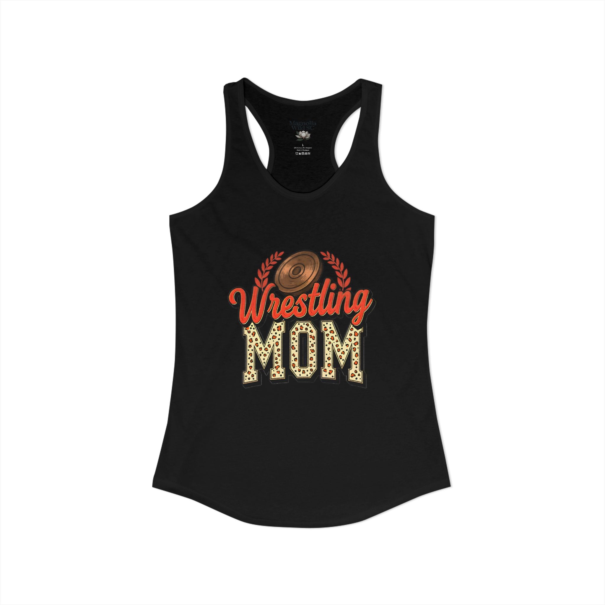 Wrestling Mom Racerback Tank – Personalized Name & Number Option | Lightweight Women’s Wrestling Tank Top - Magnolia Wild SC