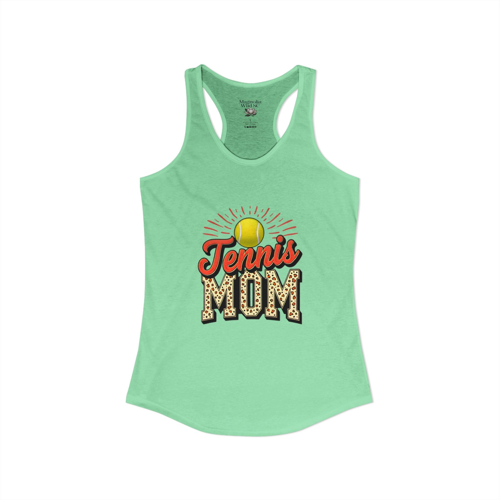 Mom Tennis Mom Racerback Tank – Personalized Name & Number Option | Lightweight Women’s Tennis Tank Top - Magnolia Wild SC