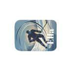 Custom Hockey Player Sherpa Blanket — Personalized Name & Number