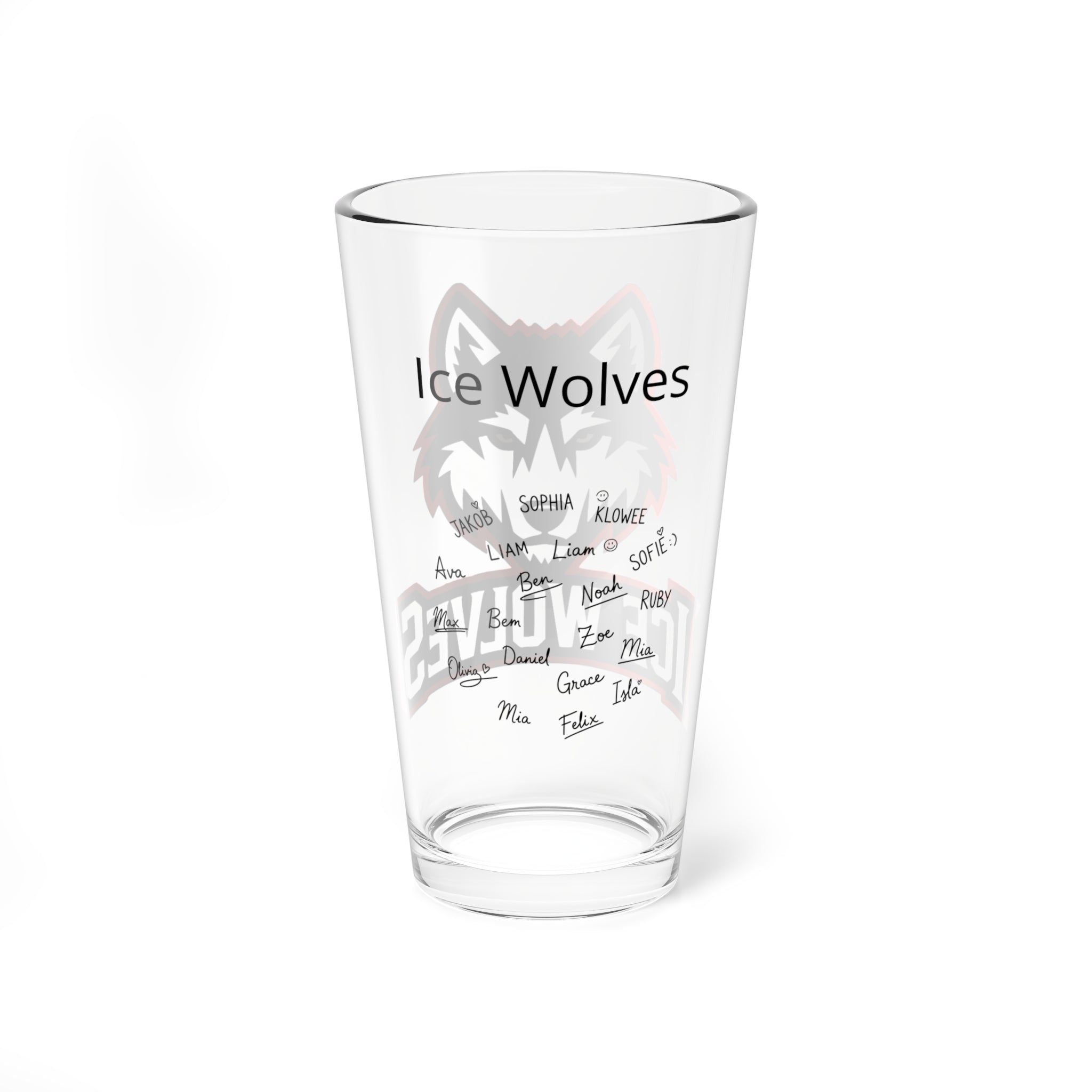 All-Star Team Glass — Personalized Front Logo & Back Message - Magnolia Wild SC