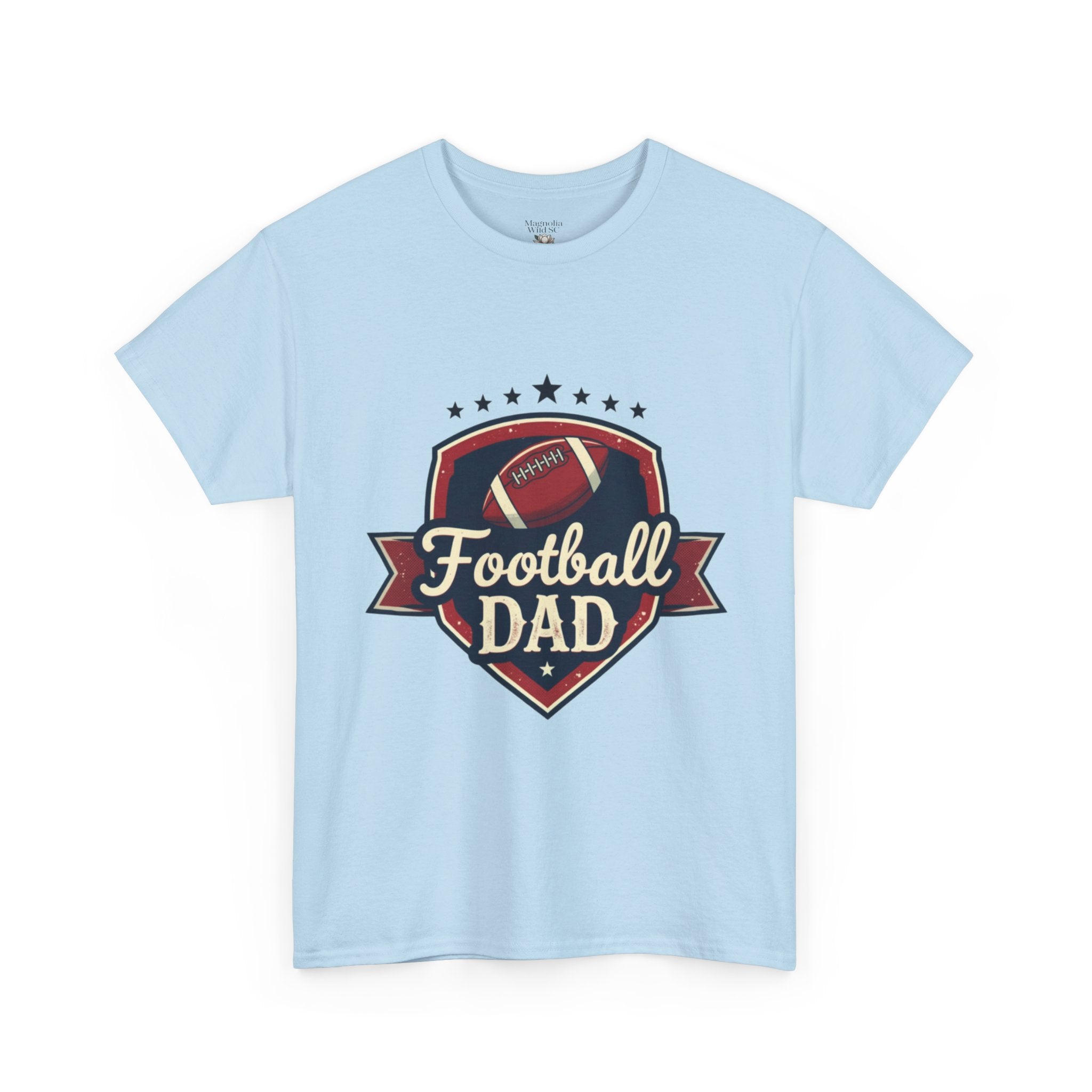 Retro Badge Style: The Vintage Football Dad Shield Tee - Magnolia Wild SC